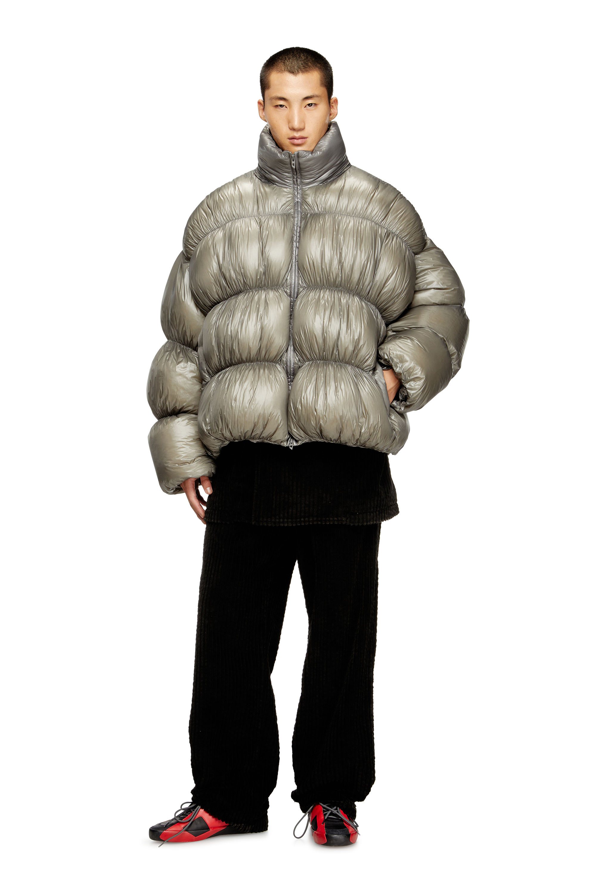 Diesel - W-CHOCO, Male's ダウンジャケット in グレー - 1