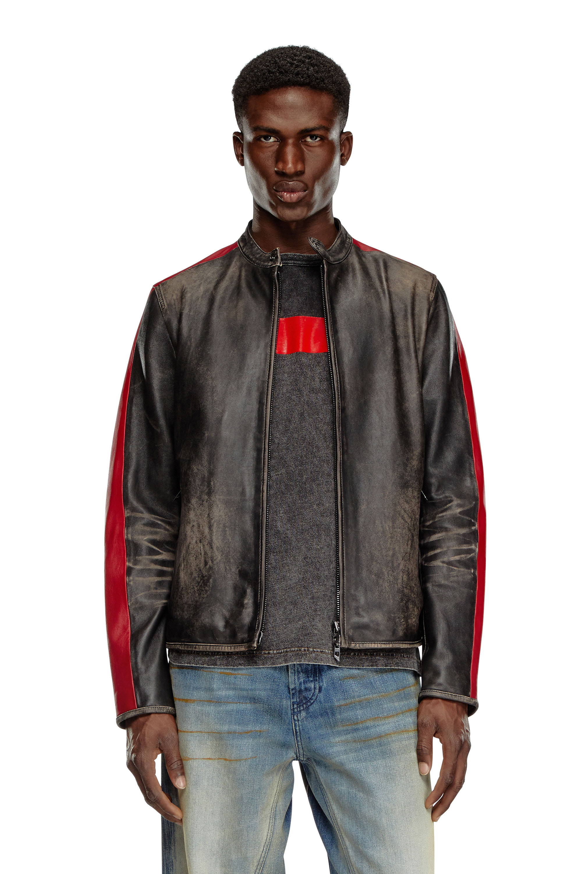 diesel ラムレザージャケット 見苦しく