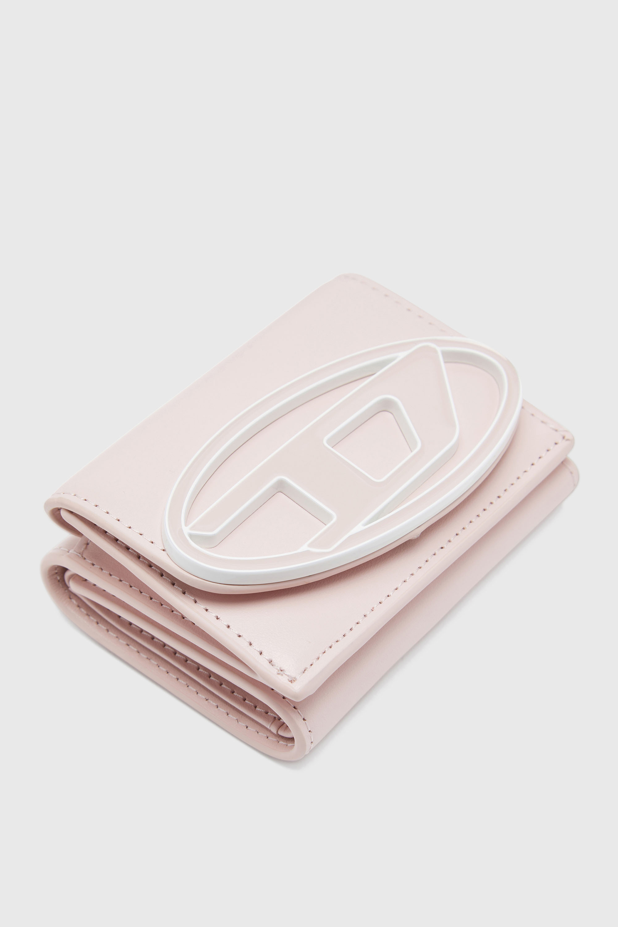 Diesel - 1DR TRI FOLD COIN XS II, Female's Tri-fold wallet in pastel leather in ピンク / ホワイト - 4