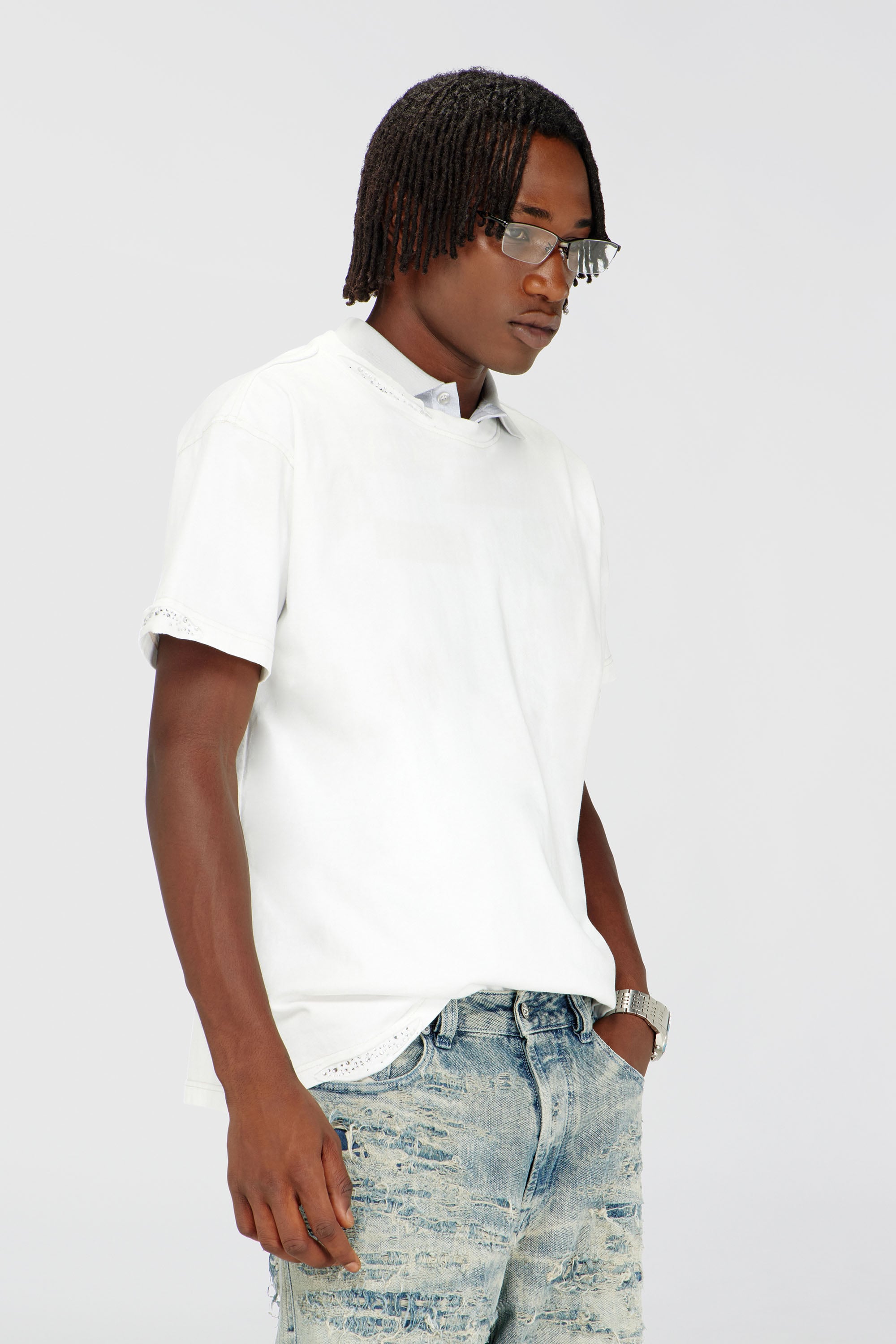 Diesel - T-NORM-CRYSTALS, Male's Tシャツ in ホワイト - 1