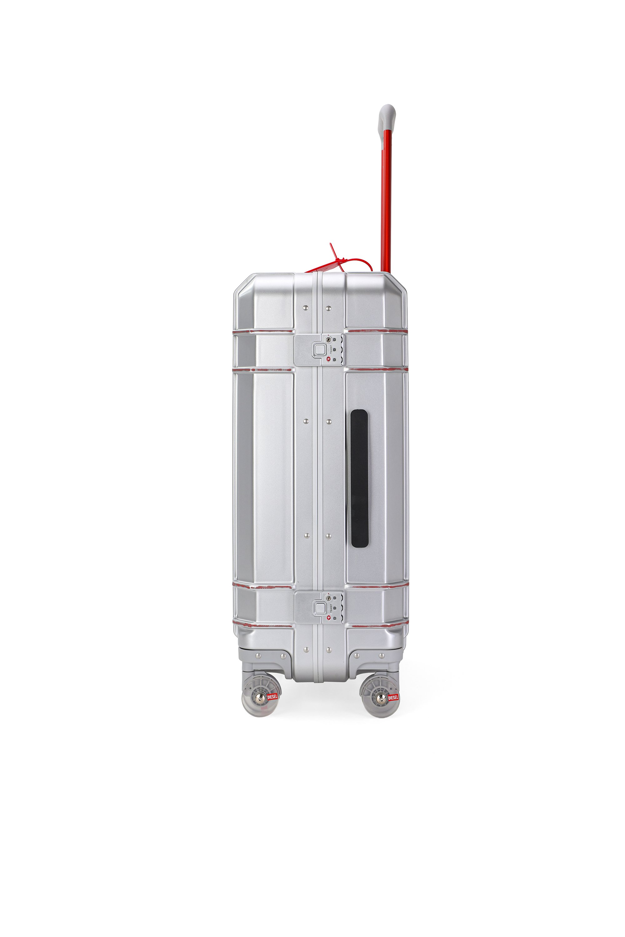 Diesel - DIESEL PC STRONG IMAGE TROLLEY- DSL003, Unisex's Rugged carry‑on suitcase 24" in シルバー - 3