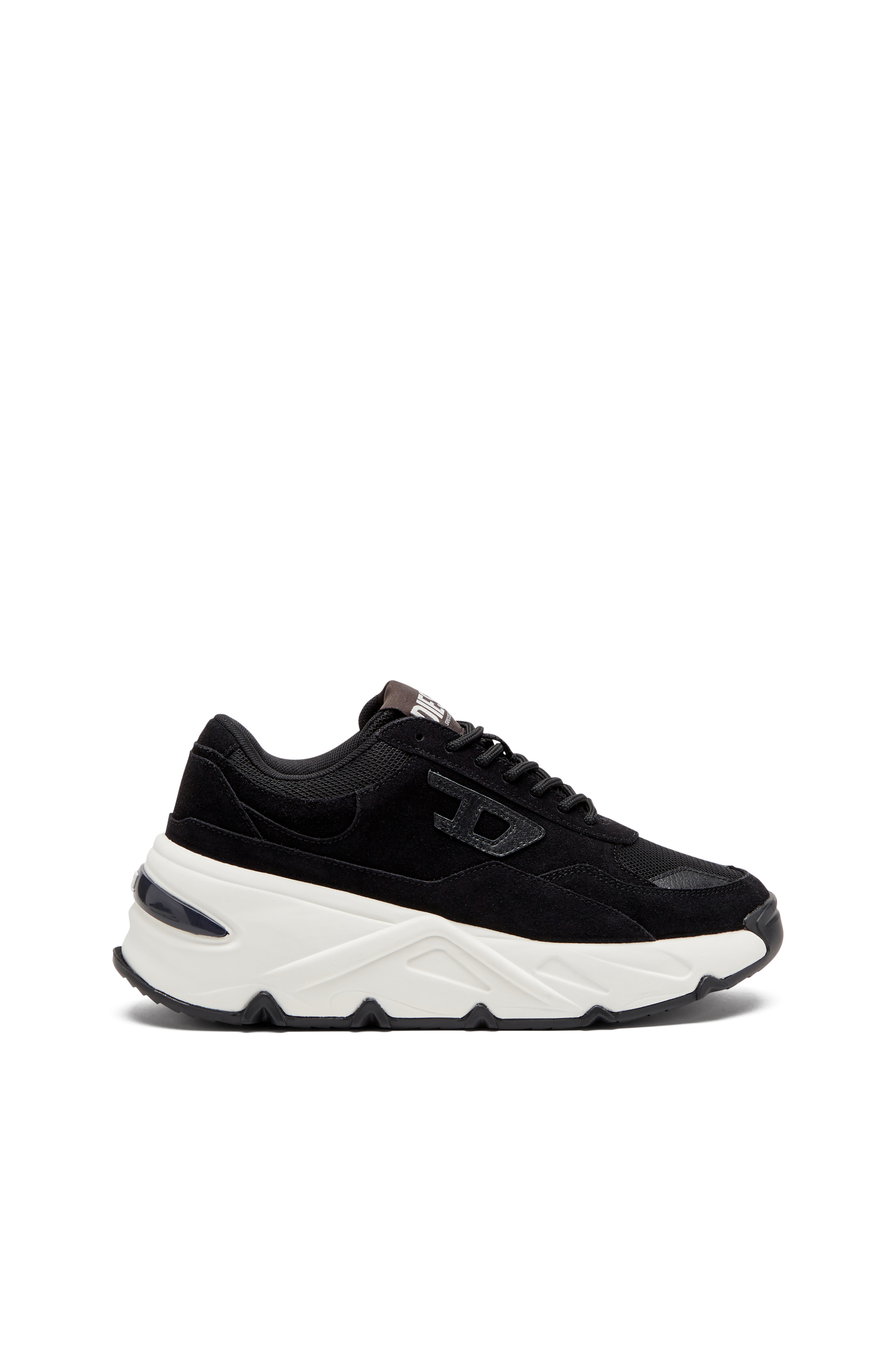 Diesel - S-SAVANNAH W, Female's S-Savannah-Platform sneakers in suede and mesh in ブラック - 1