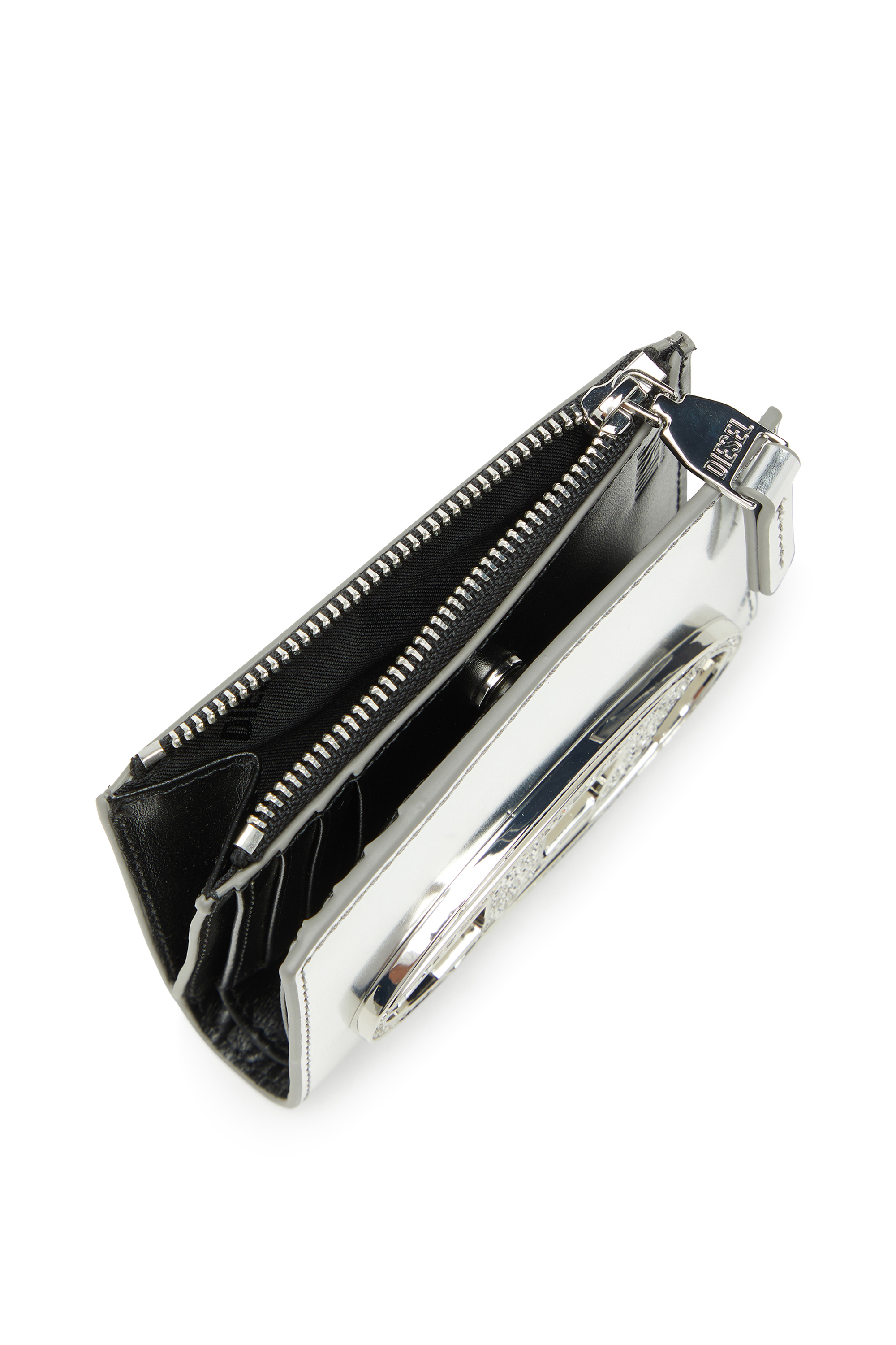 Diesel - 1DR BI FOLD ZIP II, Female's 二つ折りウォレット in シルバー - 4
