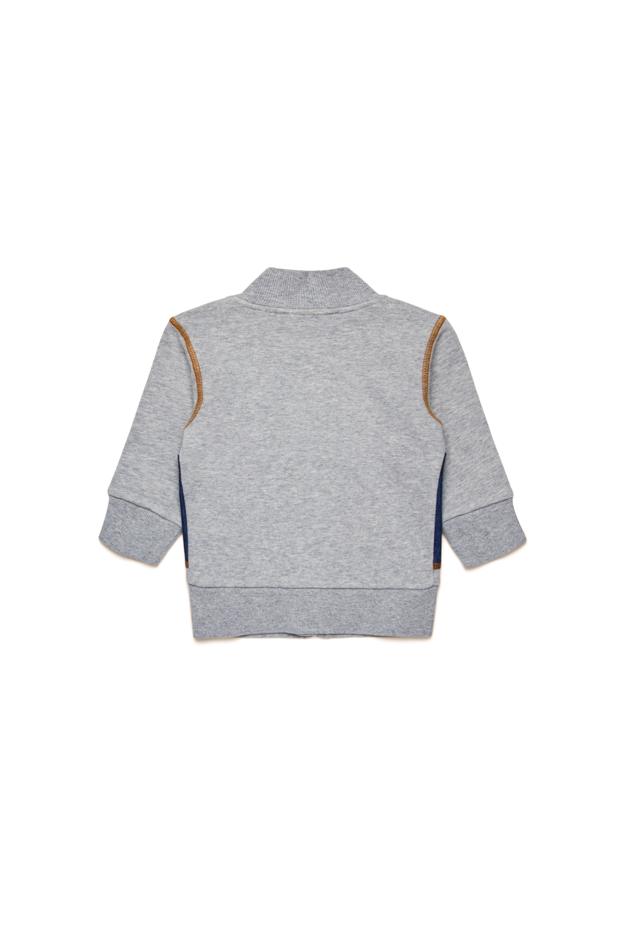 Diesel - SPOKKYB, Male's Zipped sweatshirt with denim pockets in グレー/ブルー - 2