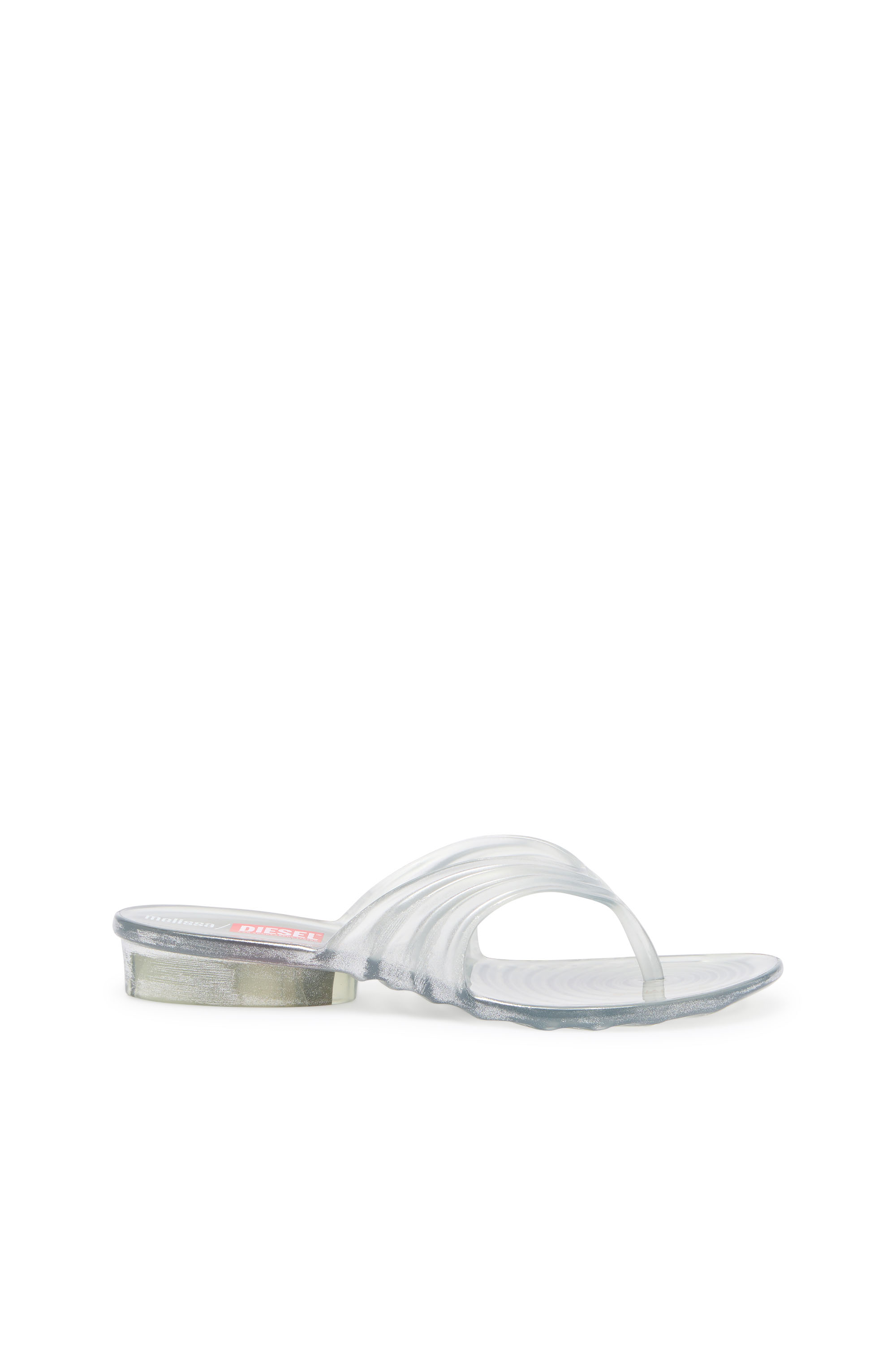 Diesel - MELISSA QUANTUM THONG, Female's Sculptural flip-flops in Melflex&reg; in ライトグレー - 1