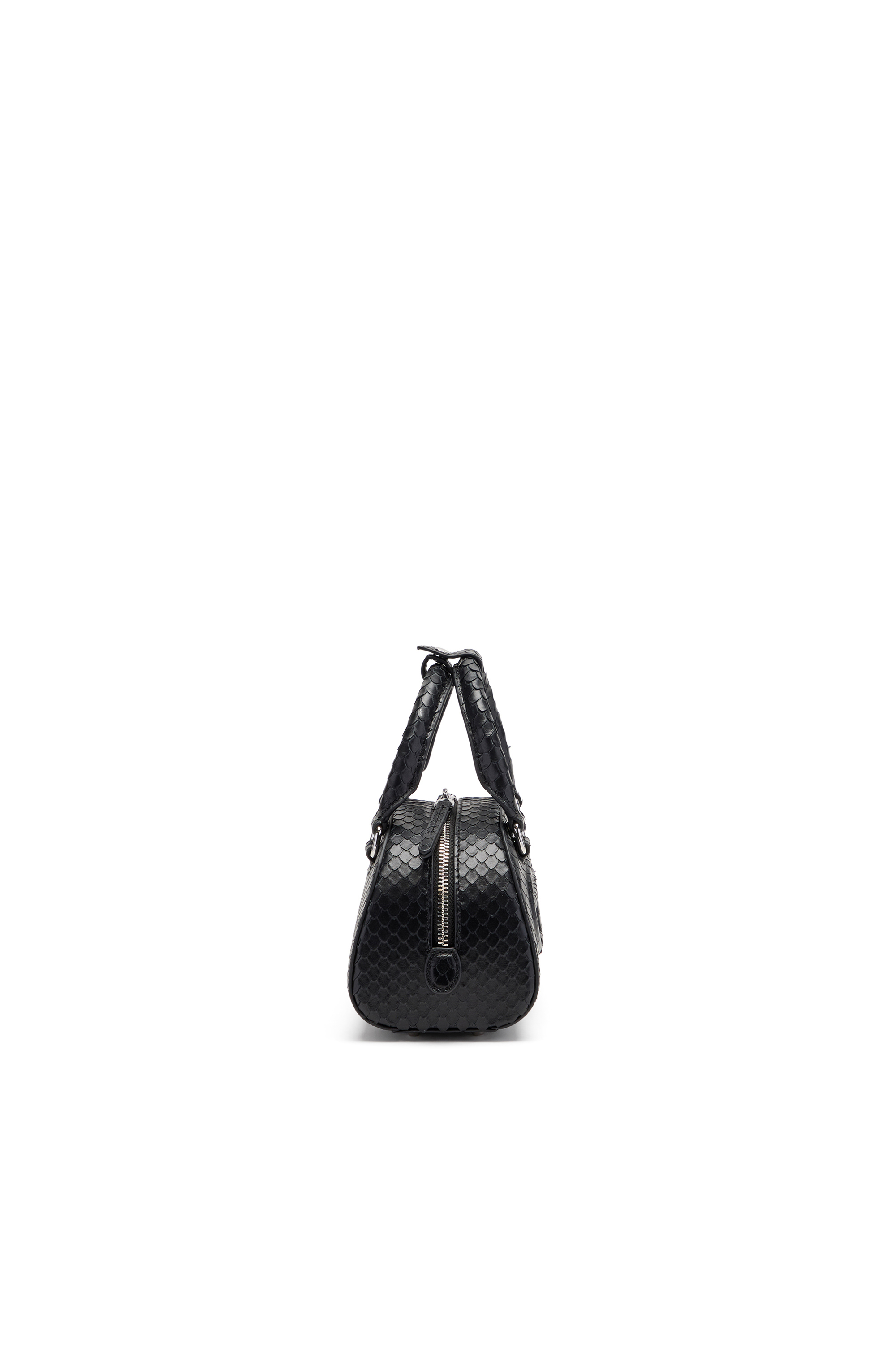 Diesel - 1DR DOME CROSSBODY, Female's 1DR Dome-Mini bowling bag in snake-effect leather in ブラック - 4