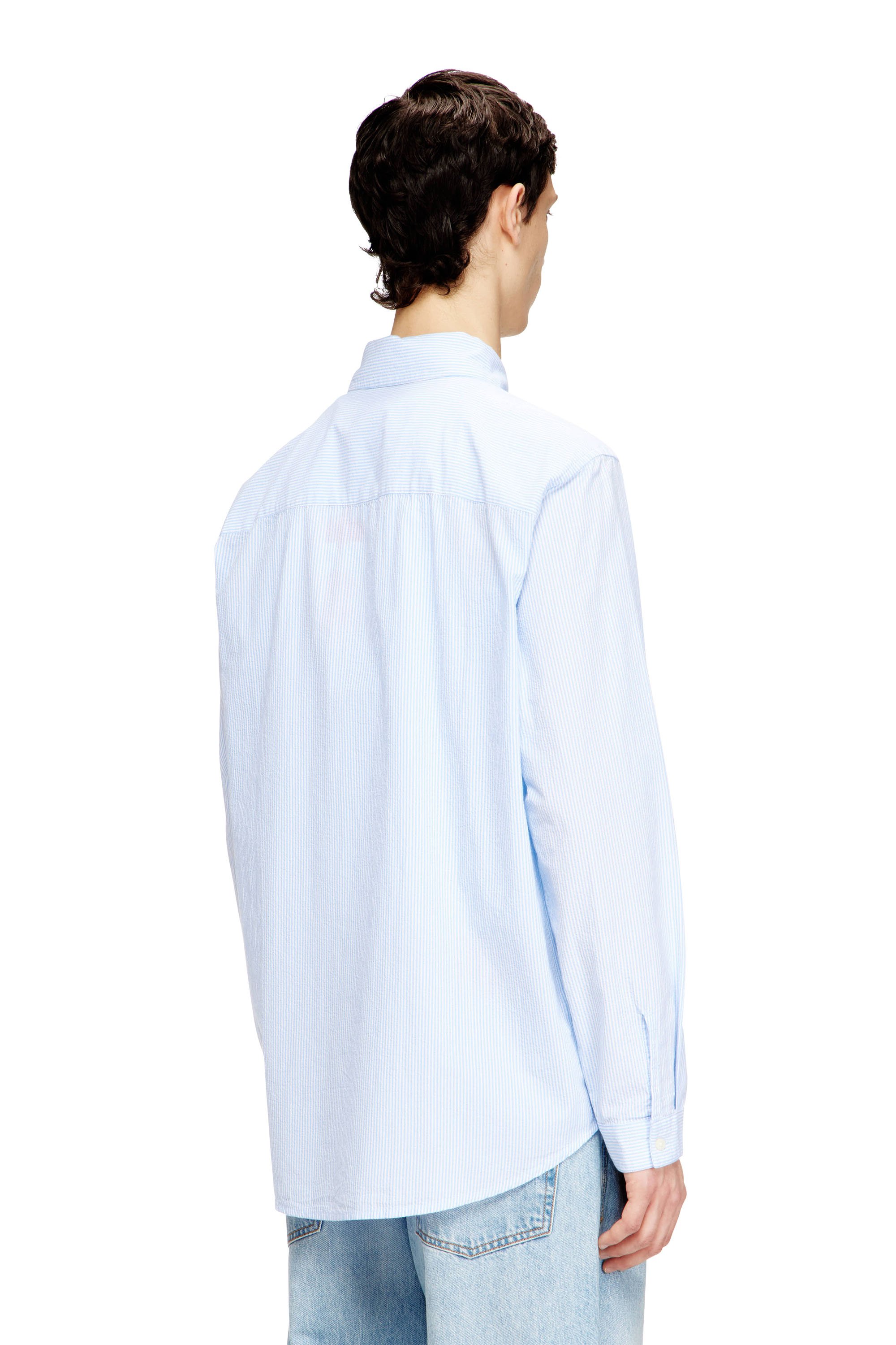 Diesel - S-SIMPLY-BKBZ, Male's シャツ in ブルー/ホワイト - 4