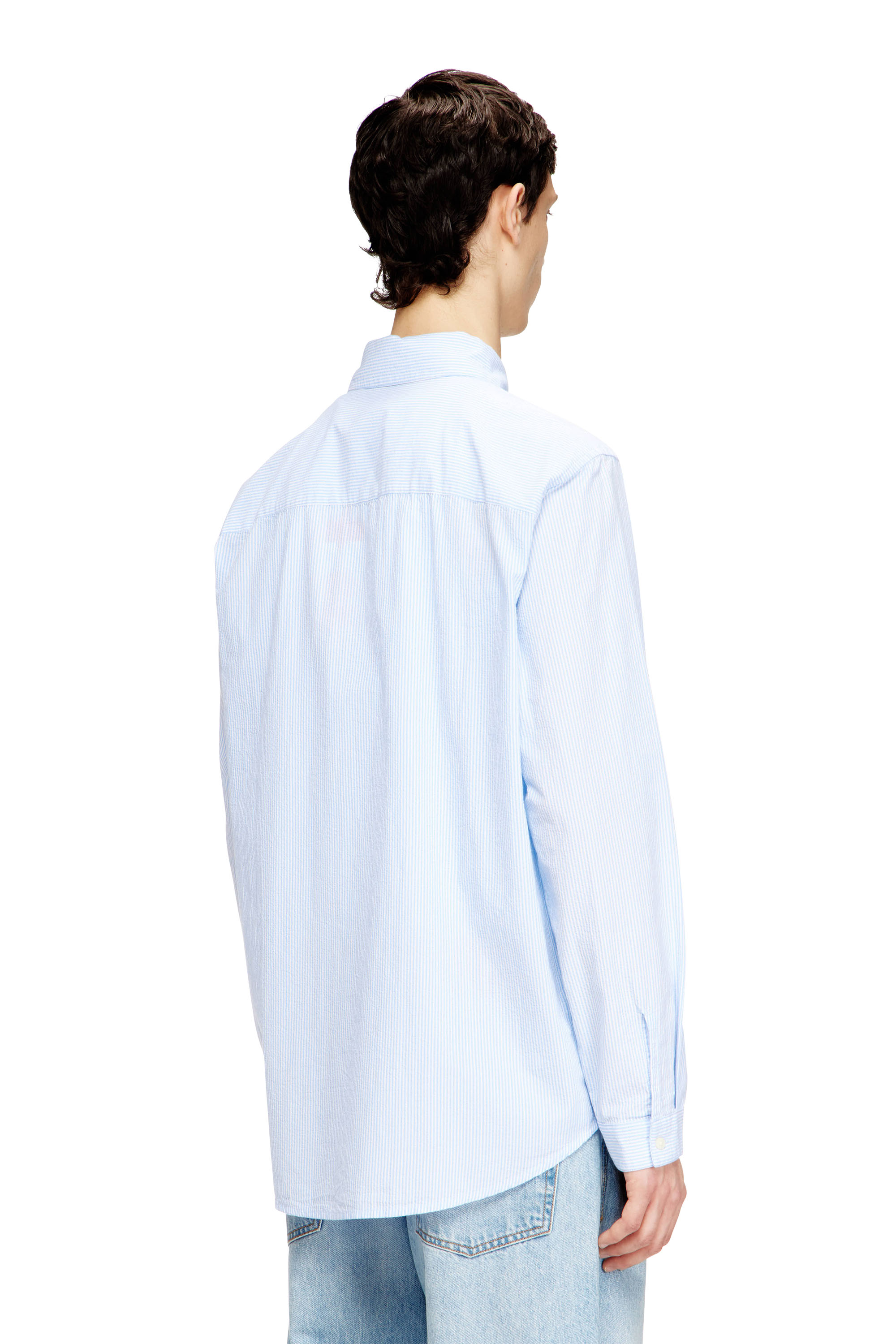 Diesel - S-SIMPLY-BKBZ, Male's シャツ in ブルー/ホワイト - 4