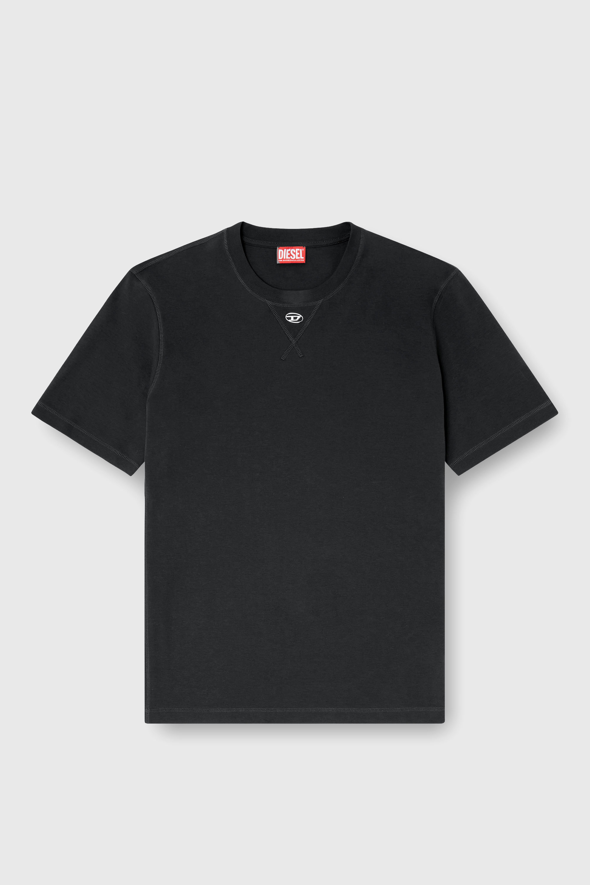 Diesel - T-MADJUST-TR, Male's Tシャツ in ダークグレー - 2