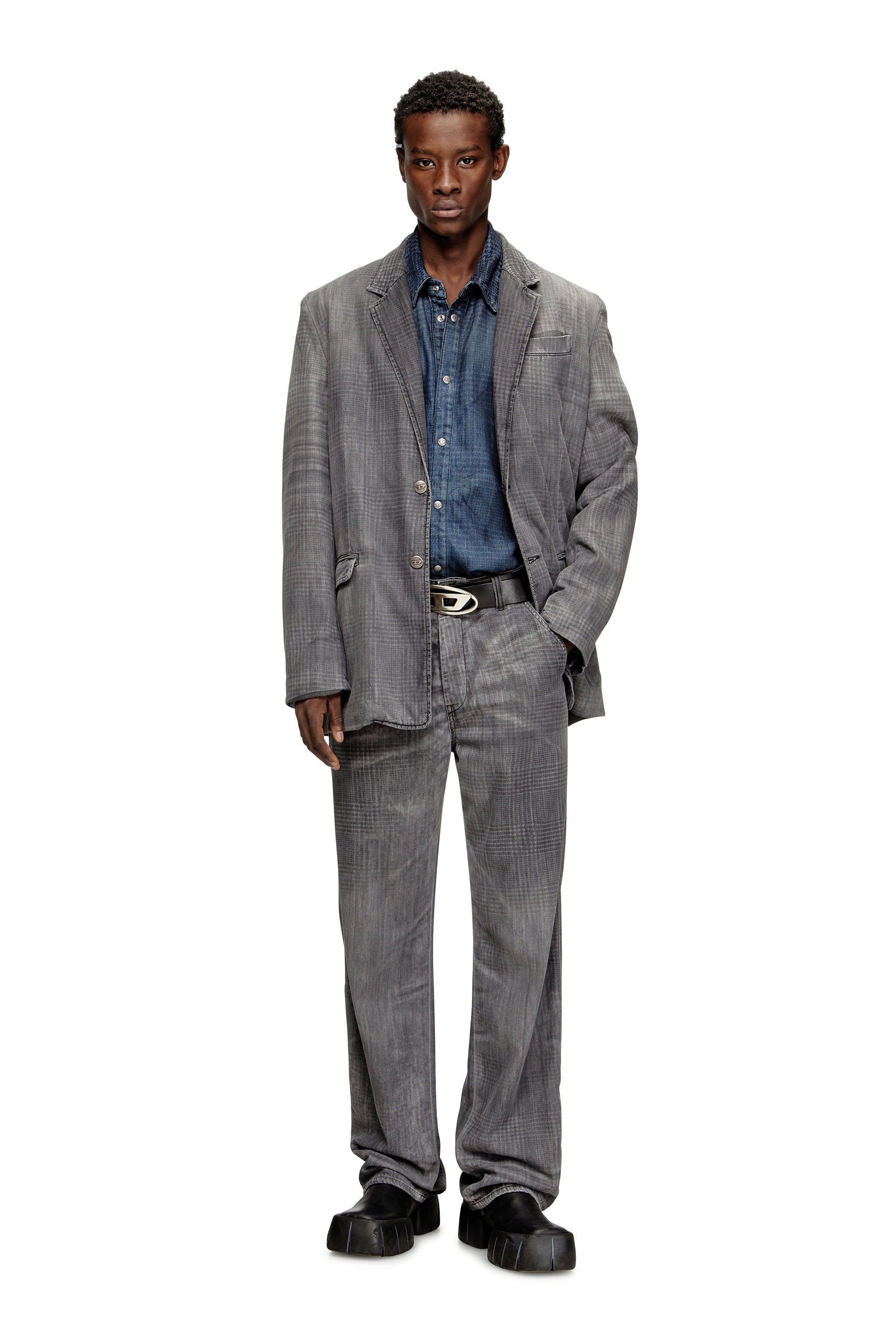 Diesel - D-REGER-S1, Unisex's デニムジャケット in グレー - 3