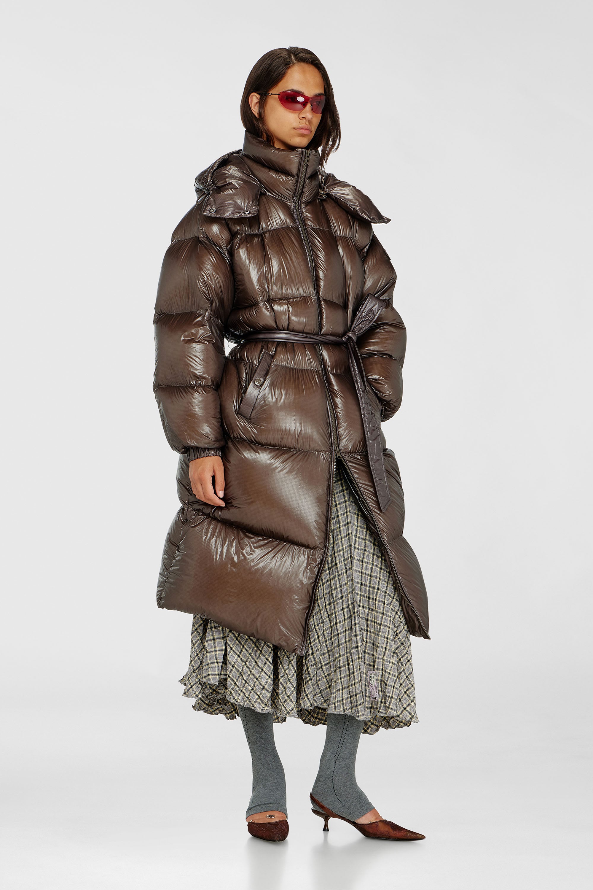 Diesel - W-ISHER, Female's ダウンコート in ブラウン - 1