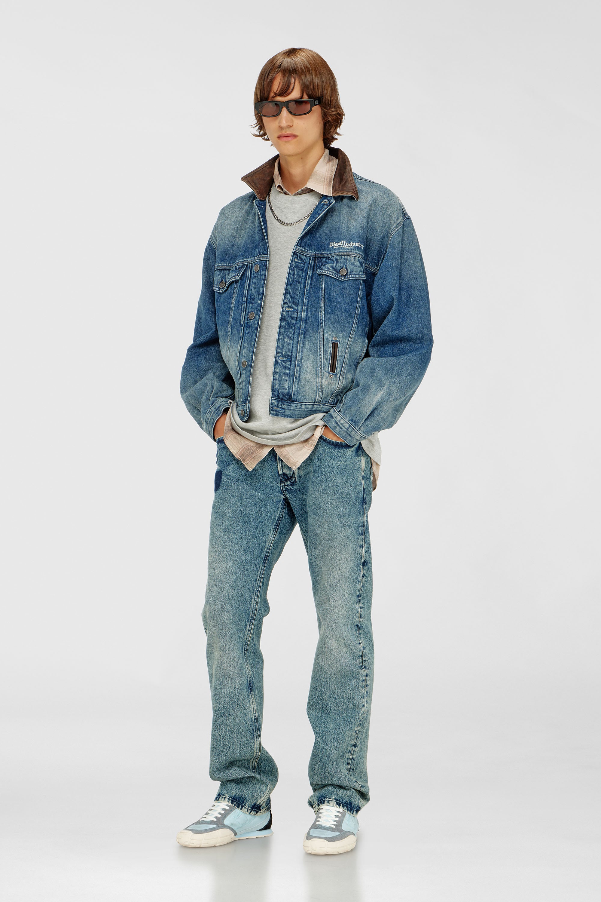 Diesel - T-BOXT-BISK, Male's Tシャツ in ライトグレー - 1
