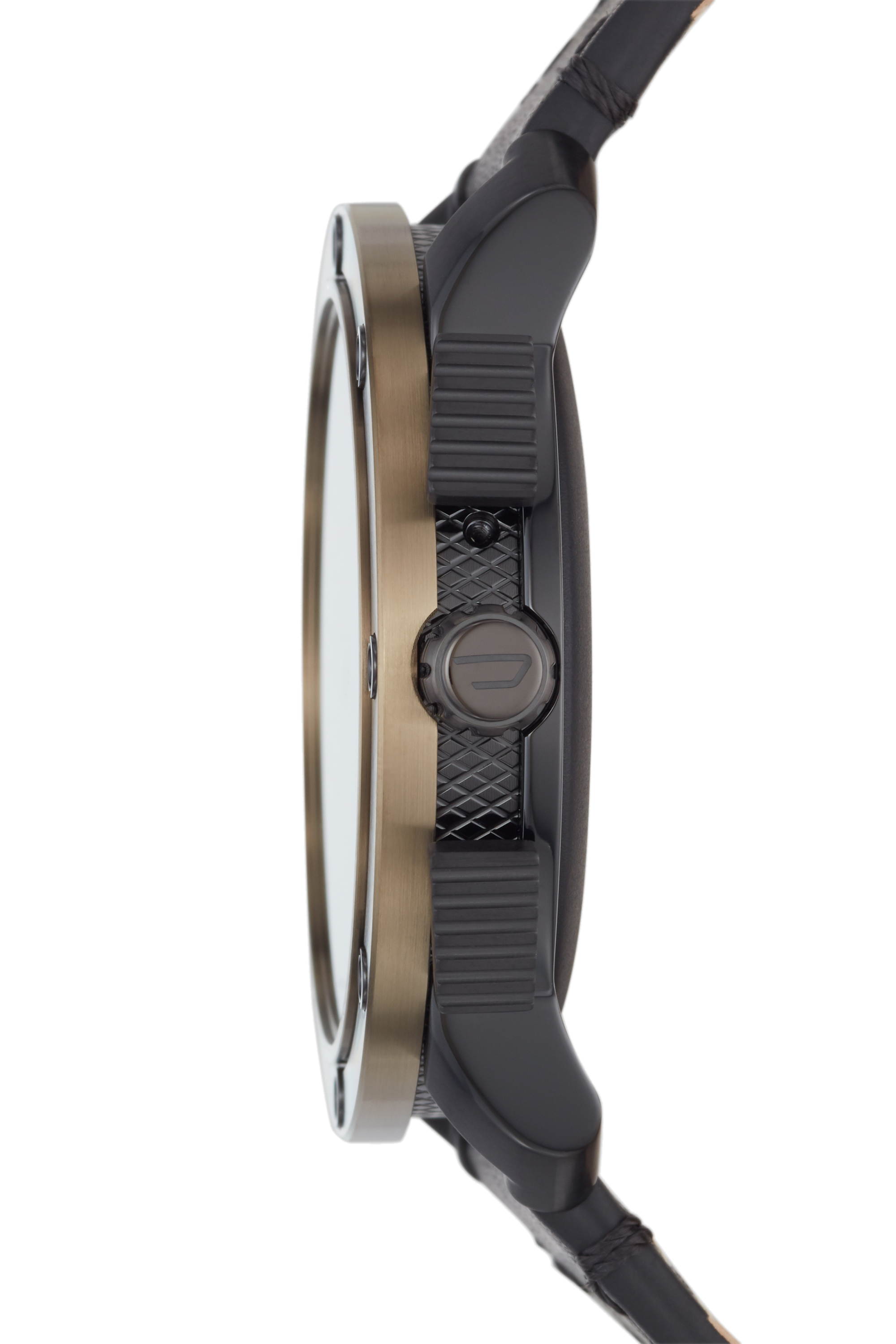 Diesel - DT2016, Male's Axial Smartwatch - Bronze Stainless Steel and Black Leather in ブラック/ブロンズ - 3