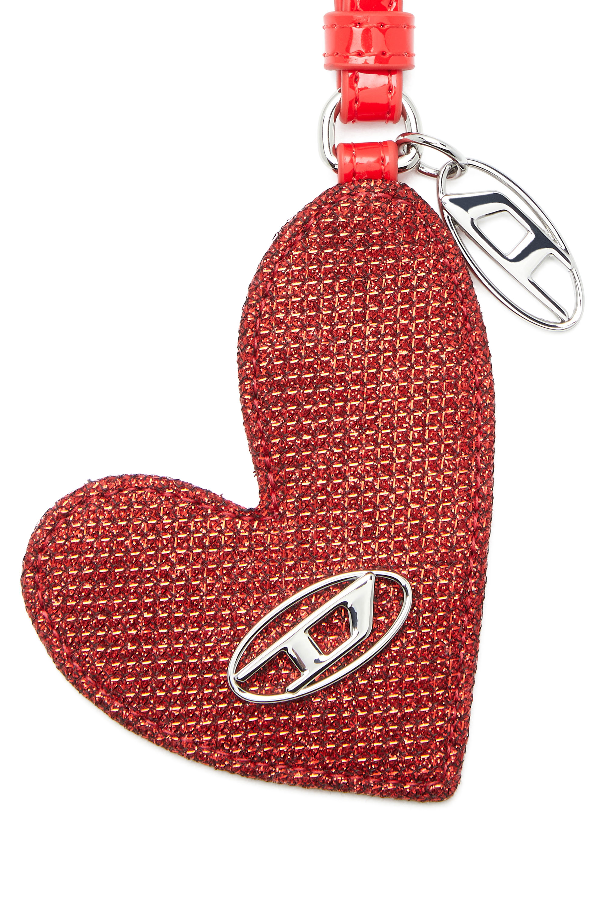 Diesel - PLAY MIRROR, Female's Heart charm with logo in metal in レッド - 4