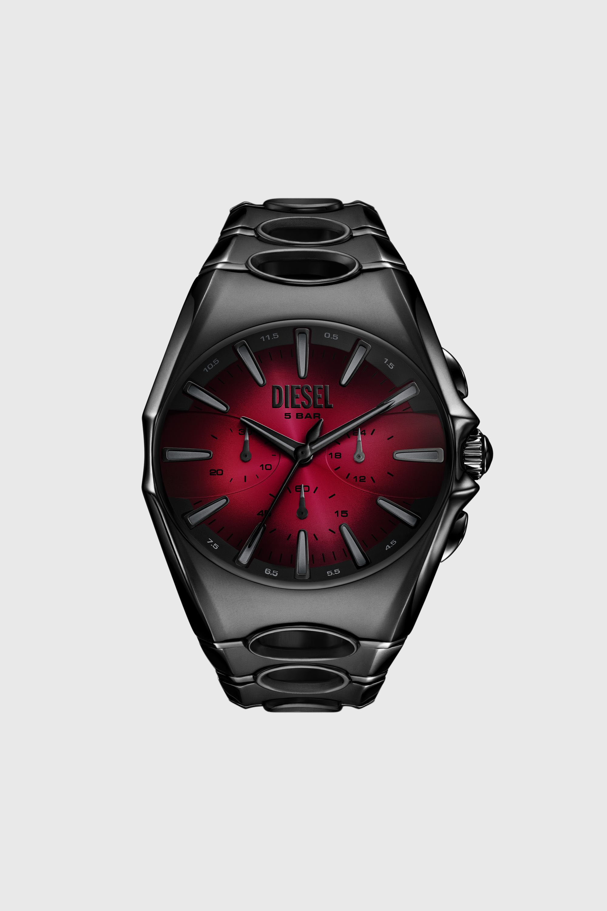 DZ4696 WATCH D-Curve black stainless steel watch｜ブラック｜メンズ