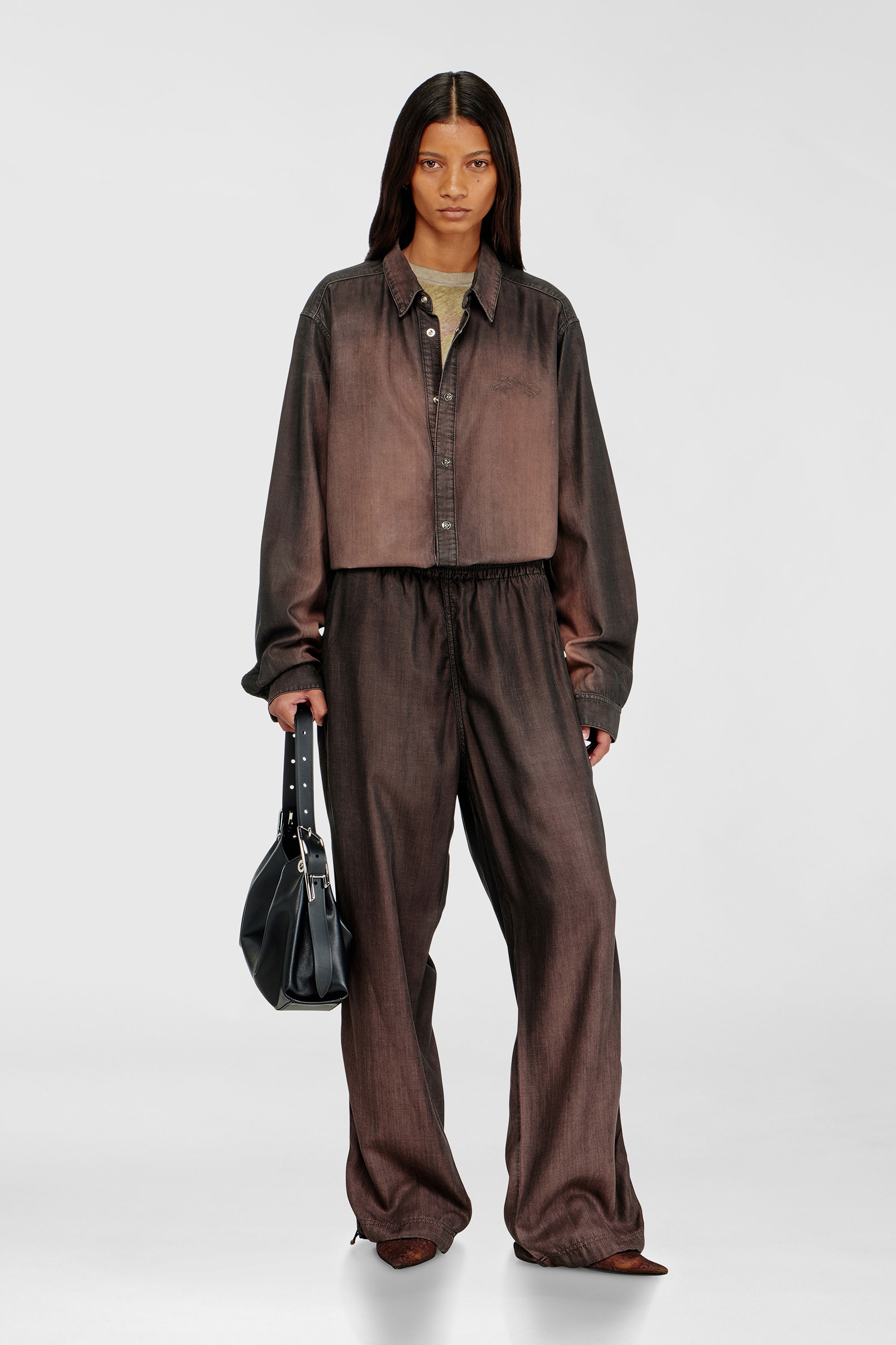 Diesel - Unisex's Relaxed Jeans D-Roder 068YF, ダークブラウン - 5