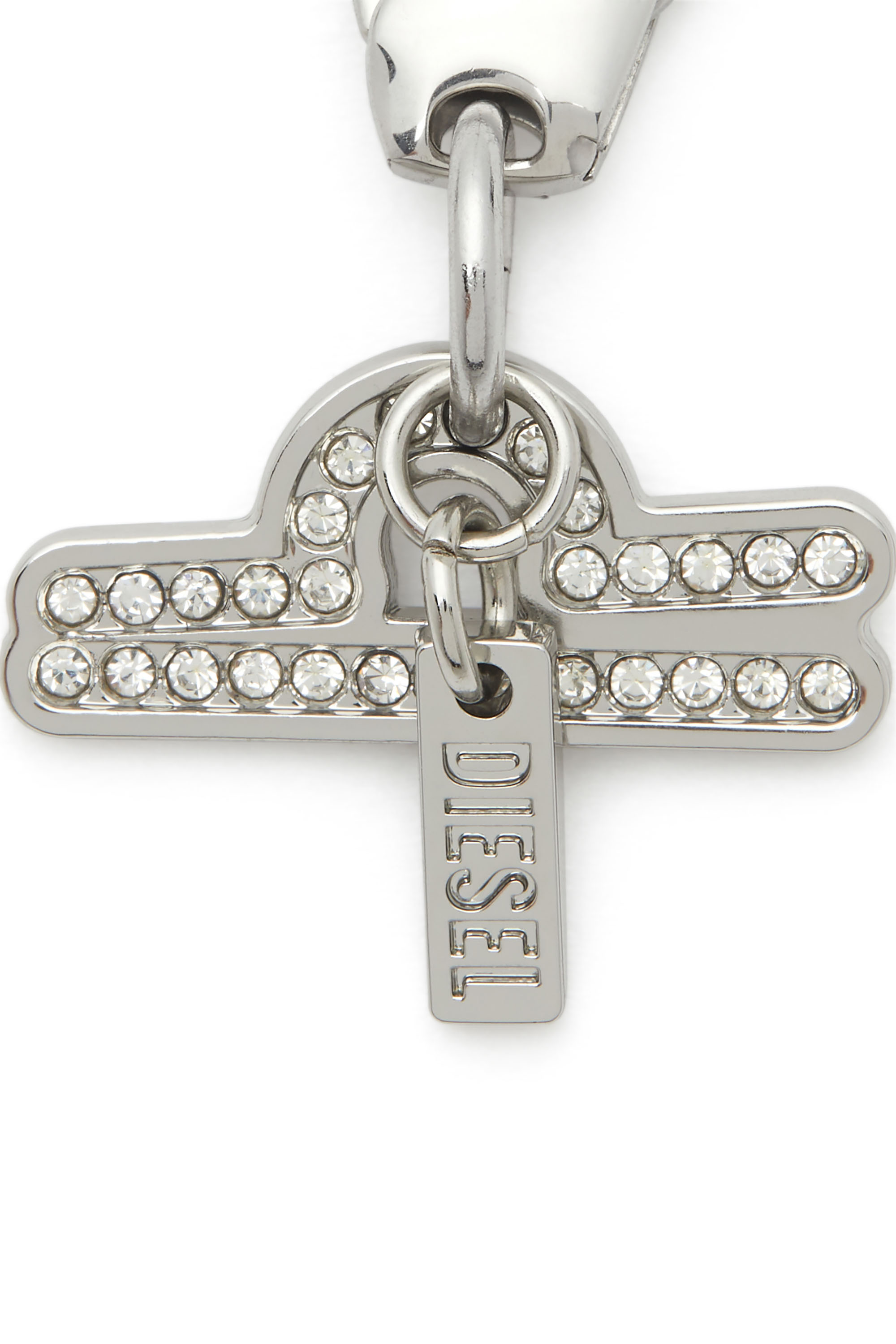 Diesel - CHARM LIBRA, Unisex's Metal Libra charm with rhinestones in シルバー - 2