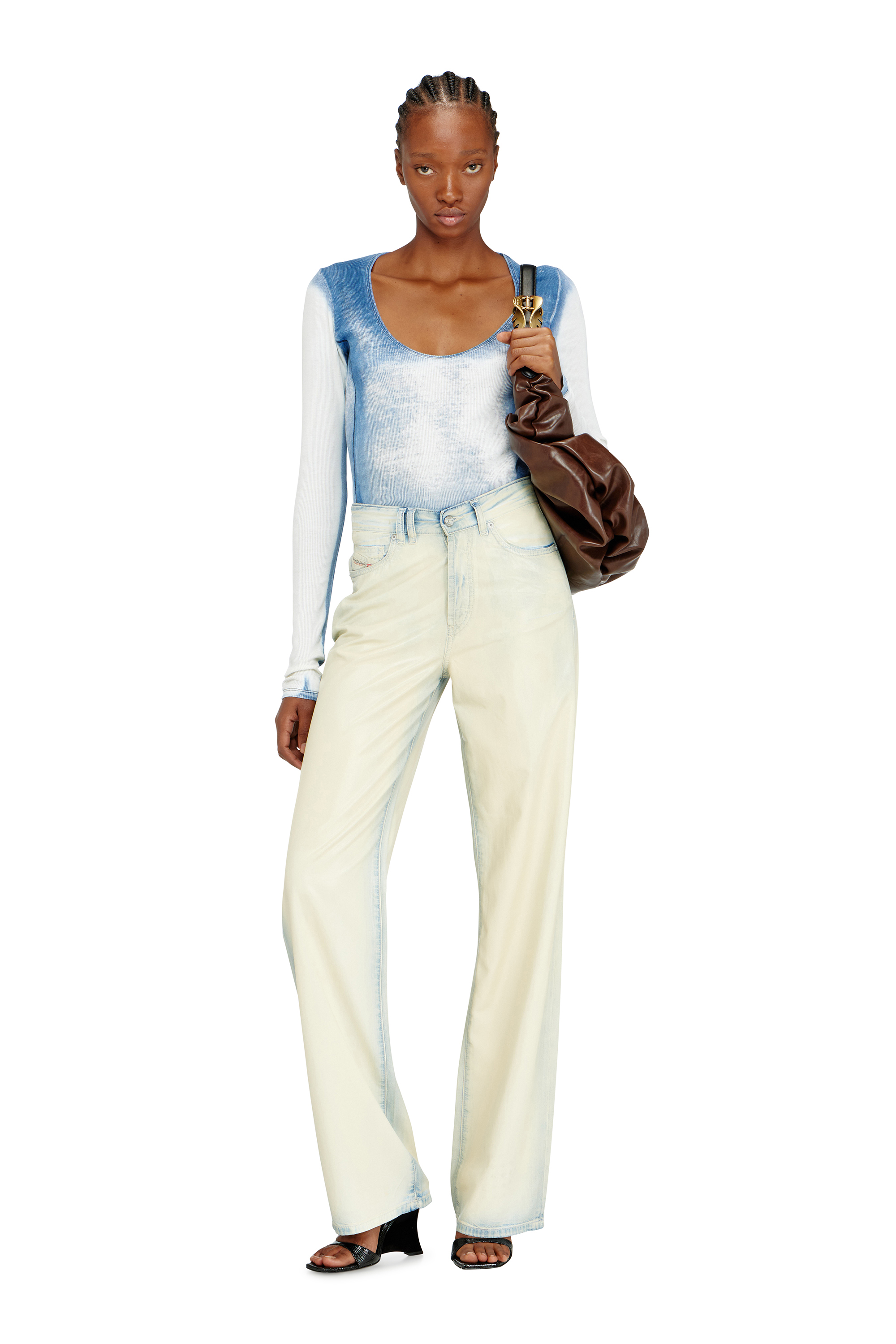 Diesel - GRAB-D HOBO L, Female's ホーボーバッグ L in ブラウン - 1