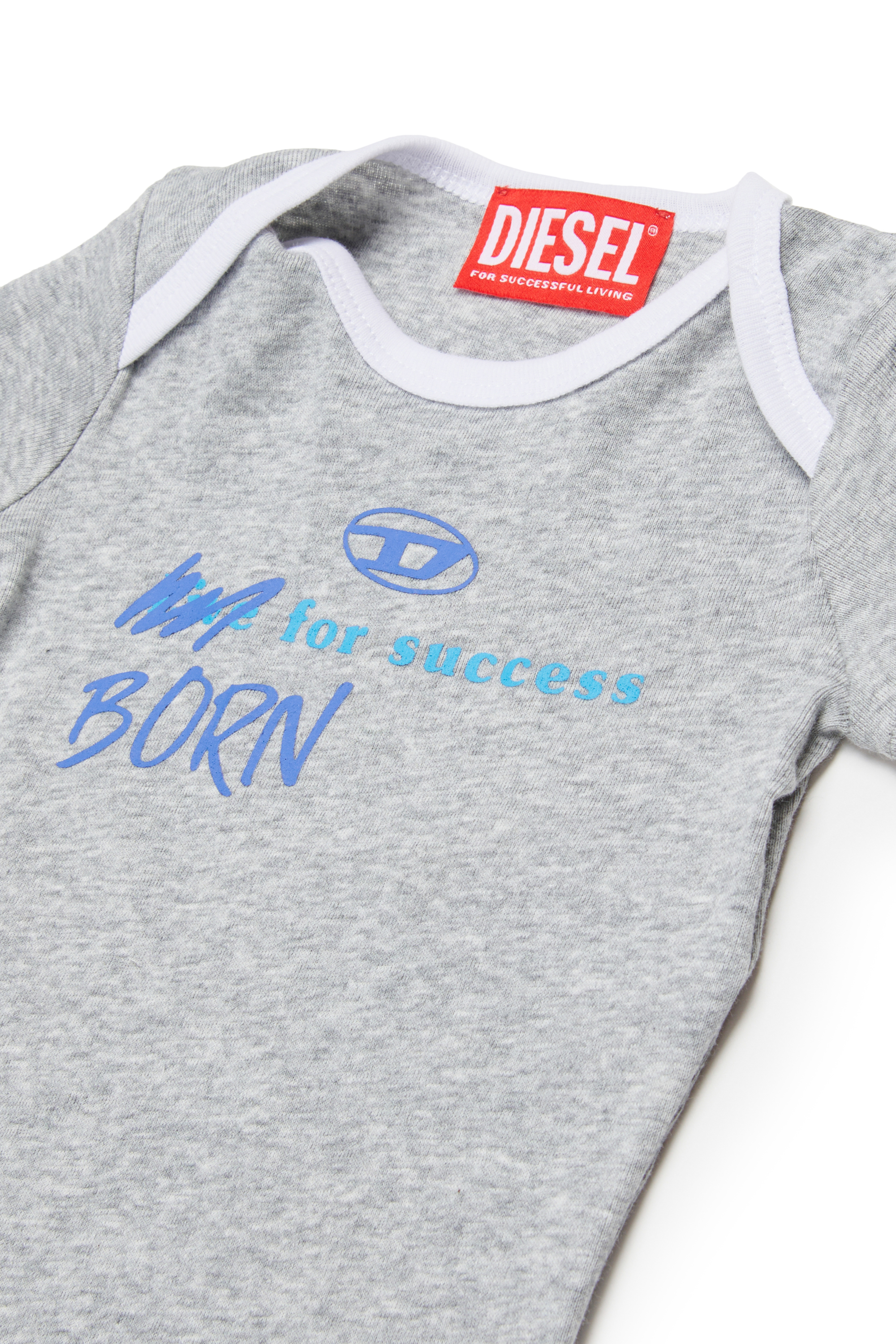 Diesel - URMAS-NB, Unisex's Born For Success newborn bodysuit in グレー - 3