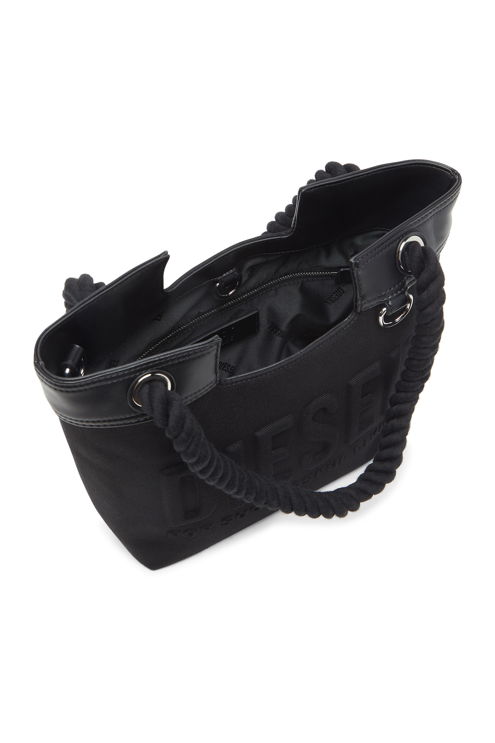 Diesel - DSL 3D SHOPPER XS, Female's Dsl 3D-Small shopping bag in Cordura fabric in ブラック - 3