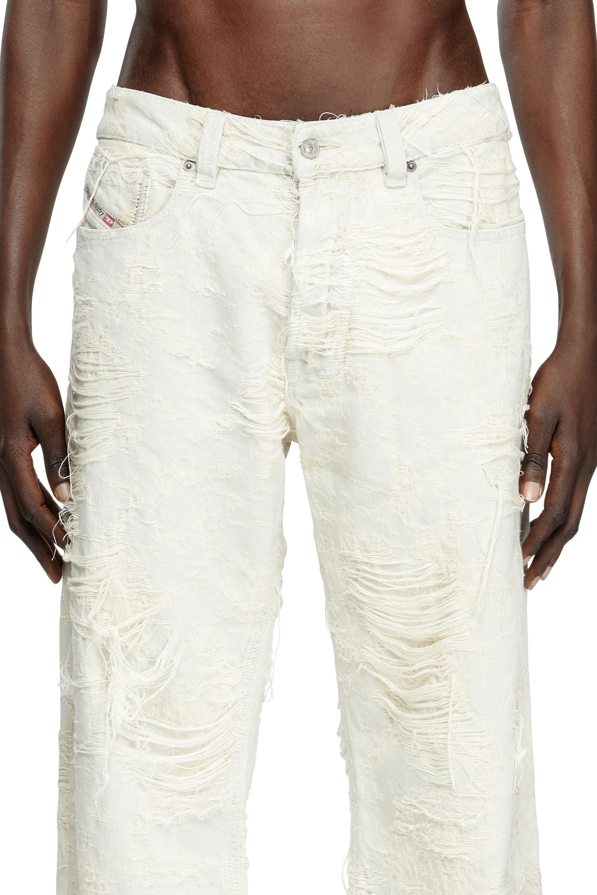 Relaxed Jeans 1980 D-Eeper 09M40, ホワイト Diesel - Male's Relaxed Jeans 1980 D-Eeper 09M40, ホワイト - 5