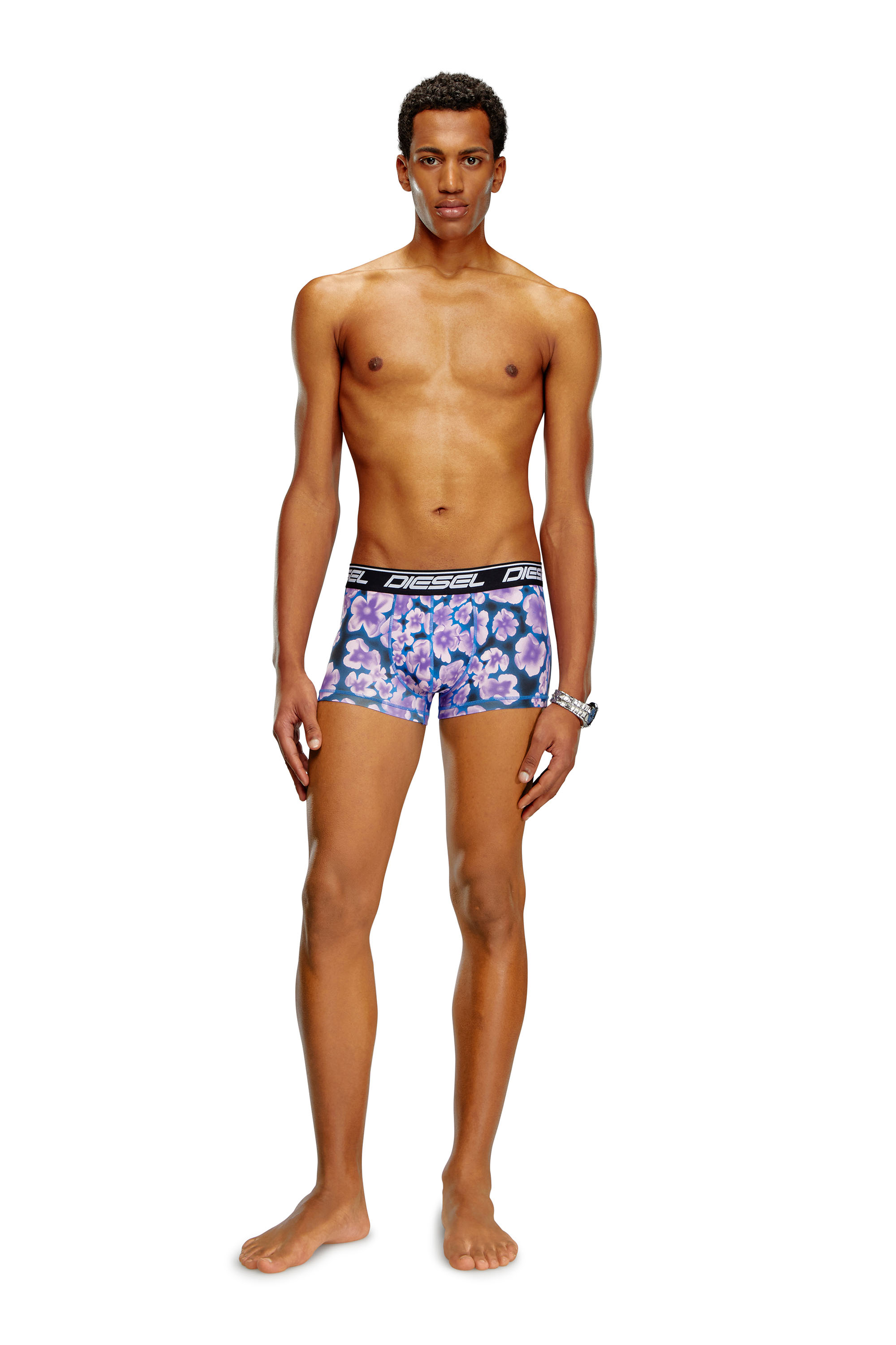 Diesel - UMBX-DAMIEN, Male's Printed microfibre boxer briefs in ブルー - 1