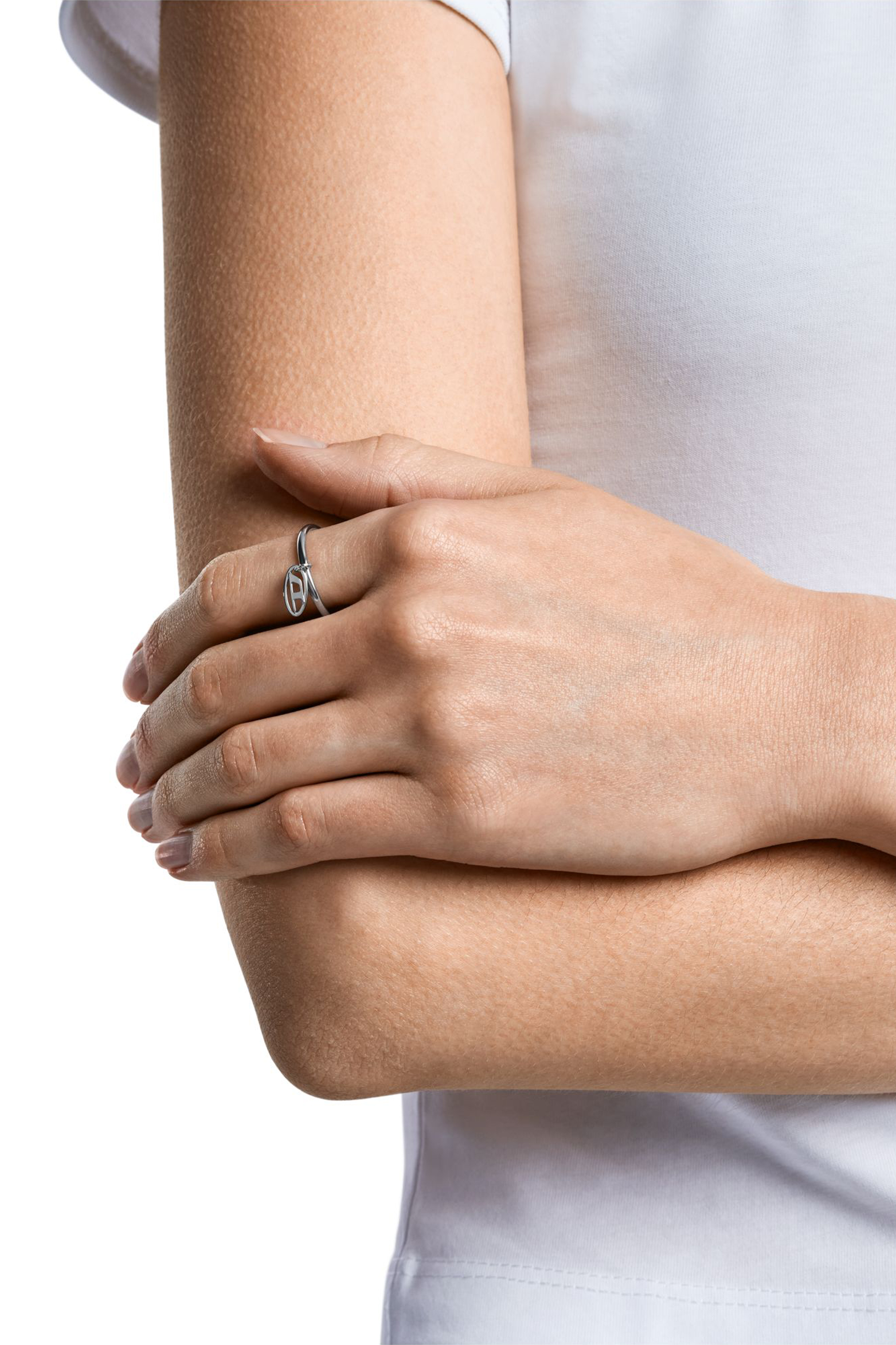 Diesel - DX1603040, Unisex's Stainless Steel Charm Ring in シルバー - 3