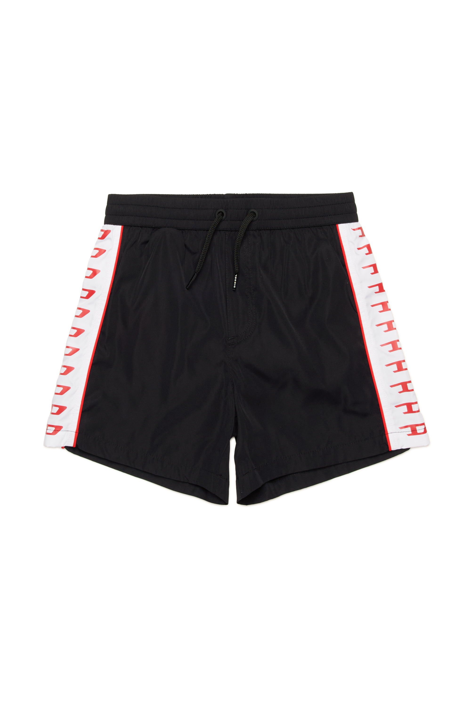 Diesel - MIPRES, Male's Swim shorts with contrast logo bands in ブラック - 1