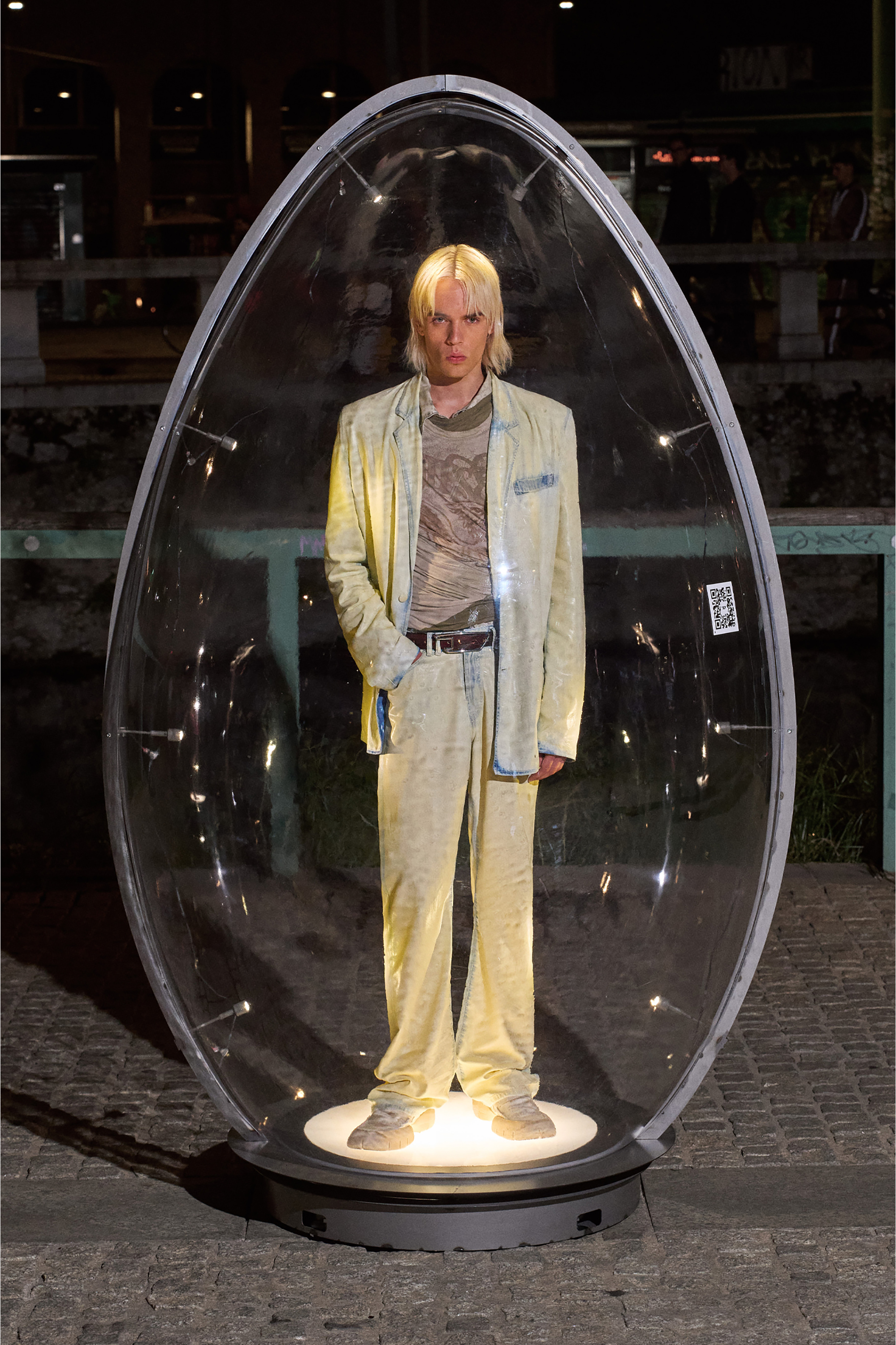 Diesel - B-D LINE 30, Unisex's 3cm waxed-leather belt with D-logo buckle in ブラウン - 4