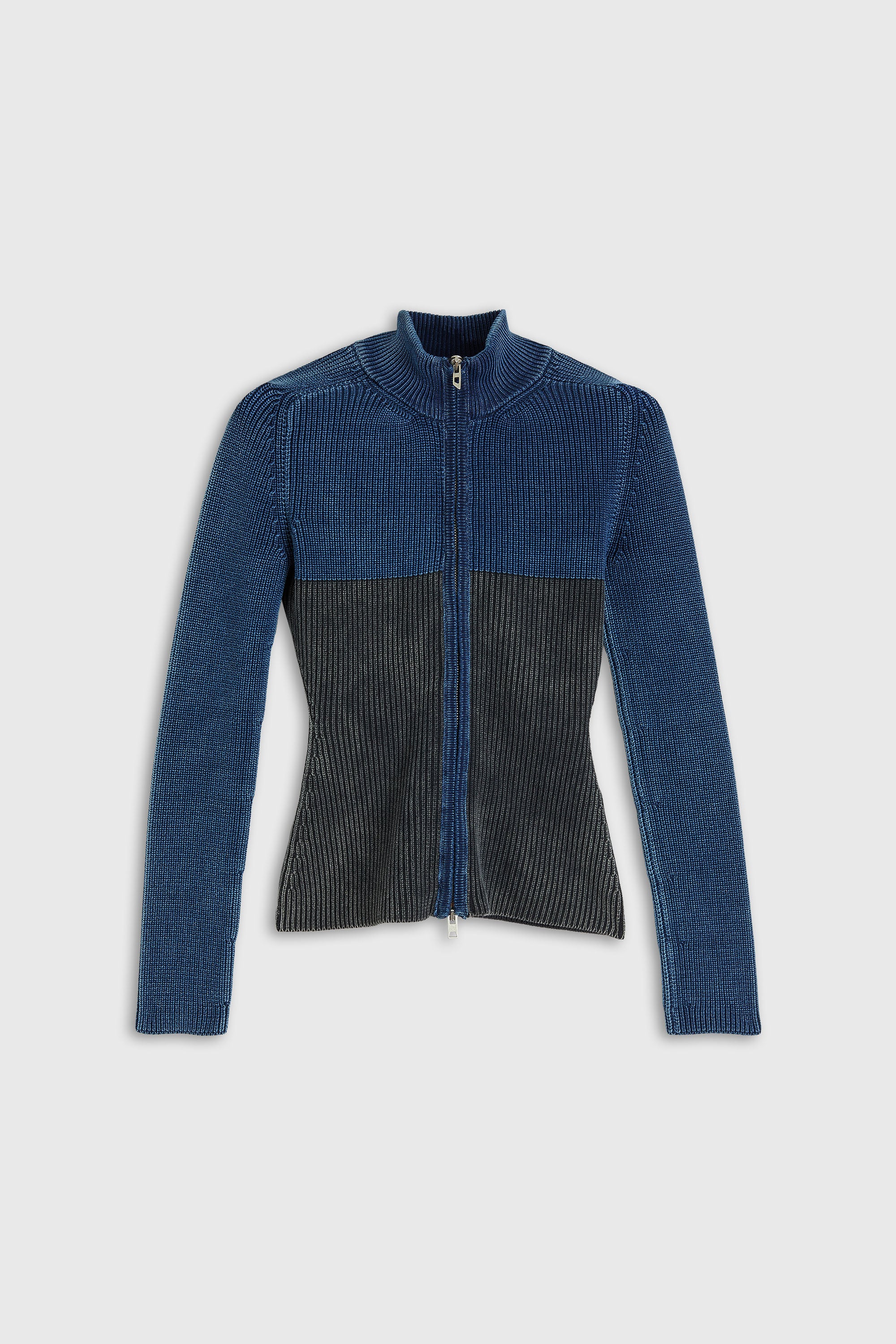Diesel - M-HERMOSITA, Female's ジップアップカーディガン in ブラック/ブルー - 2