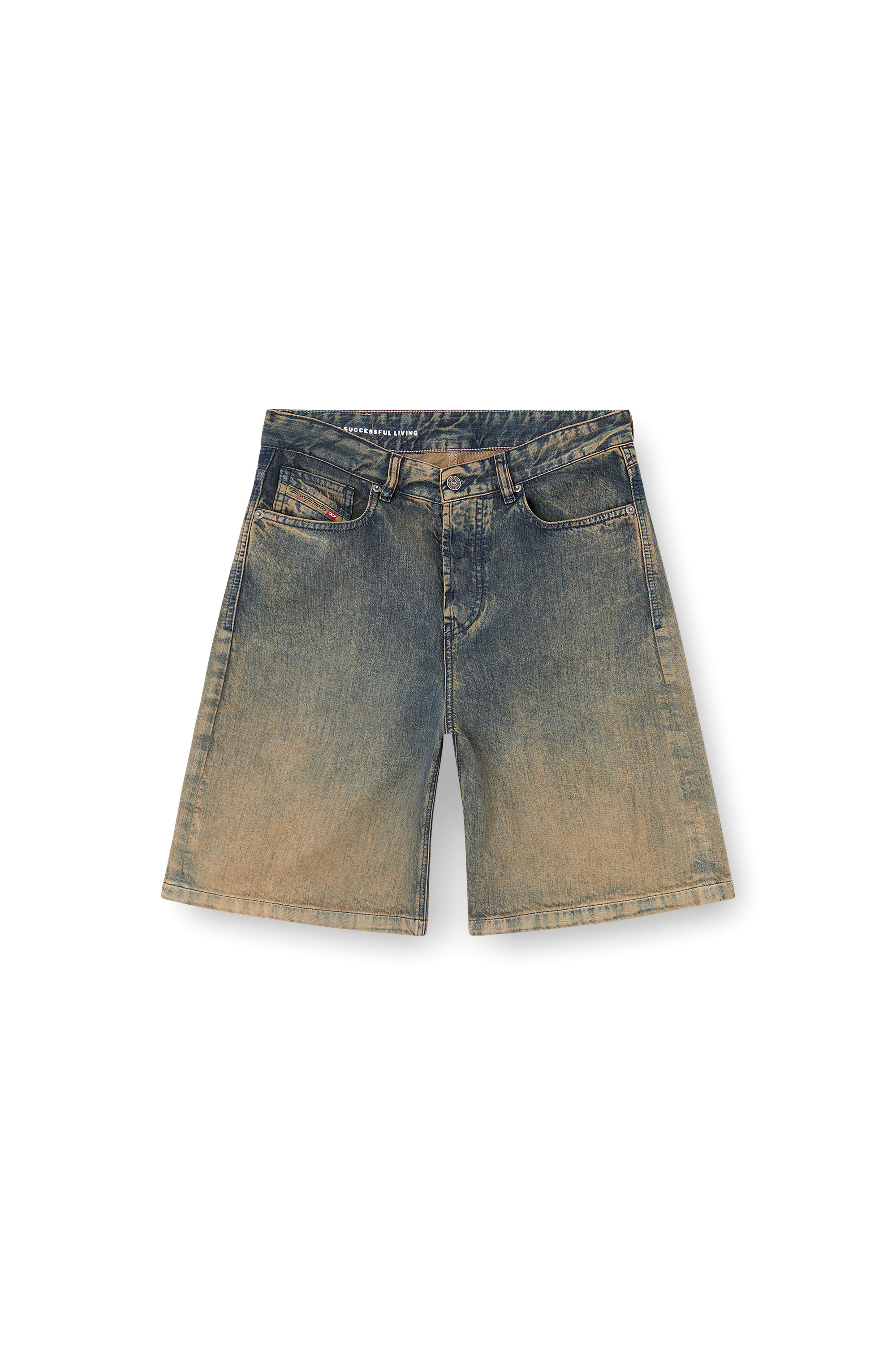 Diesel - DE-SIRE-SHORT-S, Female's Shorts in fluid shaded denim in ダークブルー - 3