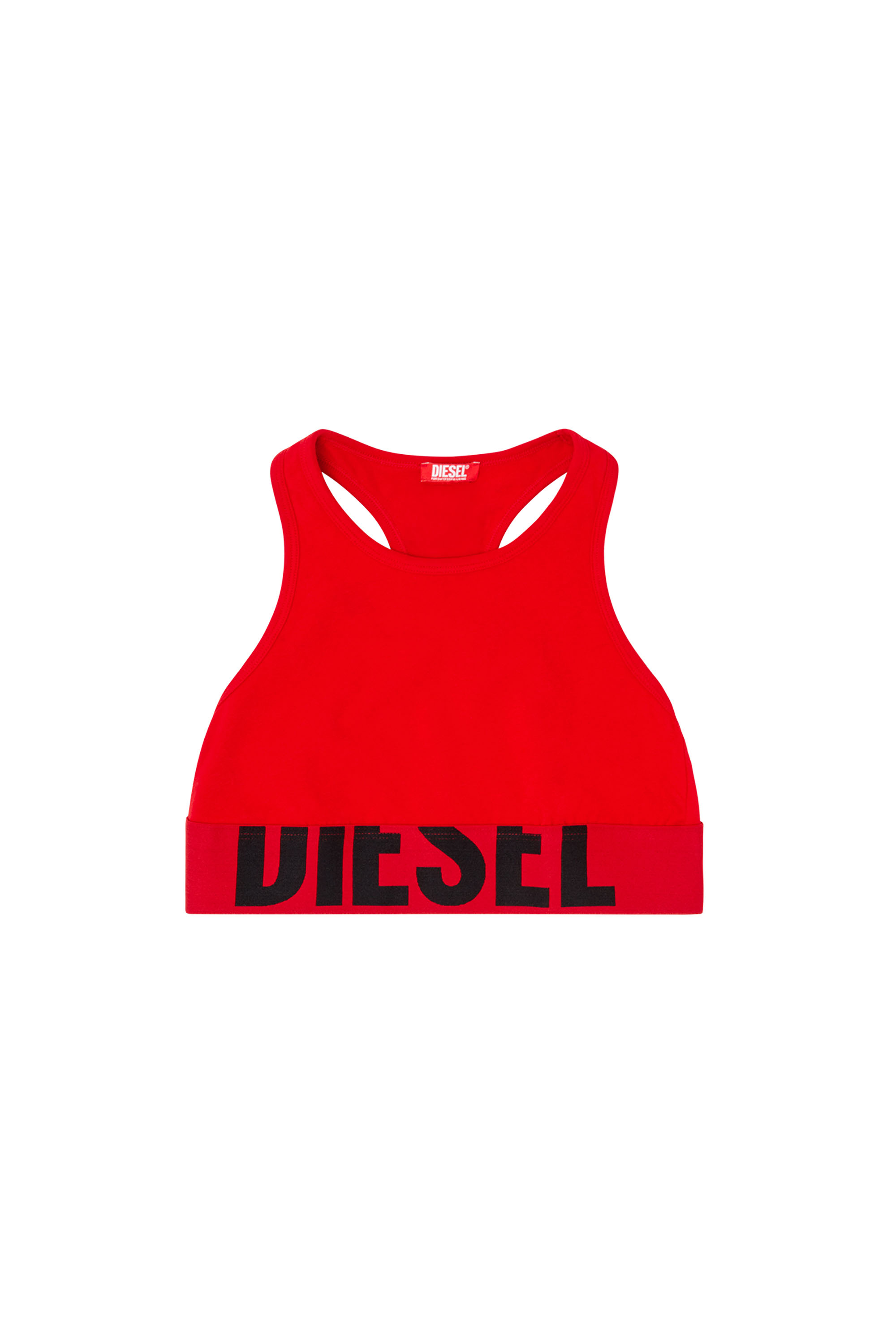 Diesel - UFSB-COTTON-RACE-BRALETTE-XL, Female's スポーツブラ in レッド - 2