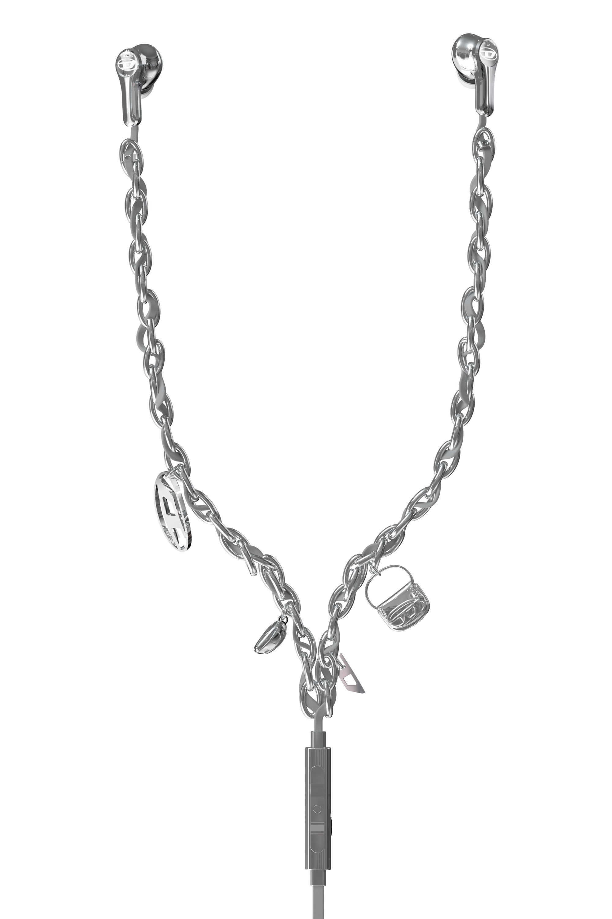 Diesel - 60458  WIRED EARBUDS, Unisex's UNIVERSAL in シルバー - 1