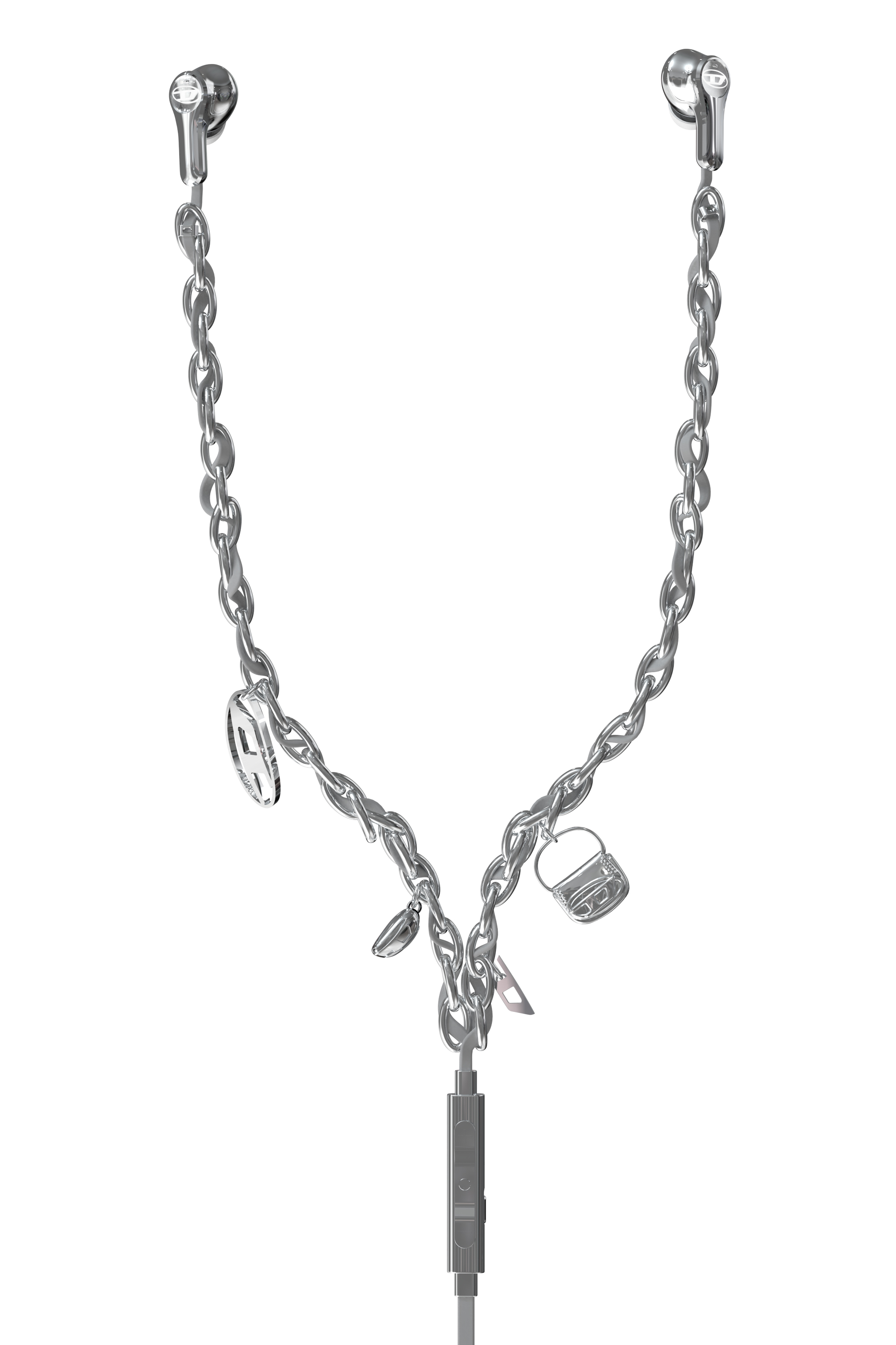 Diesel - 60458  WIRED EARBUDS, Unisex's UNIVERSAL in シルバー - 1