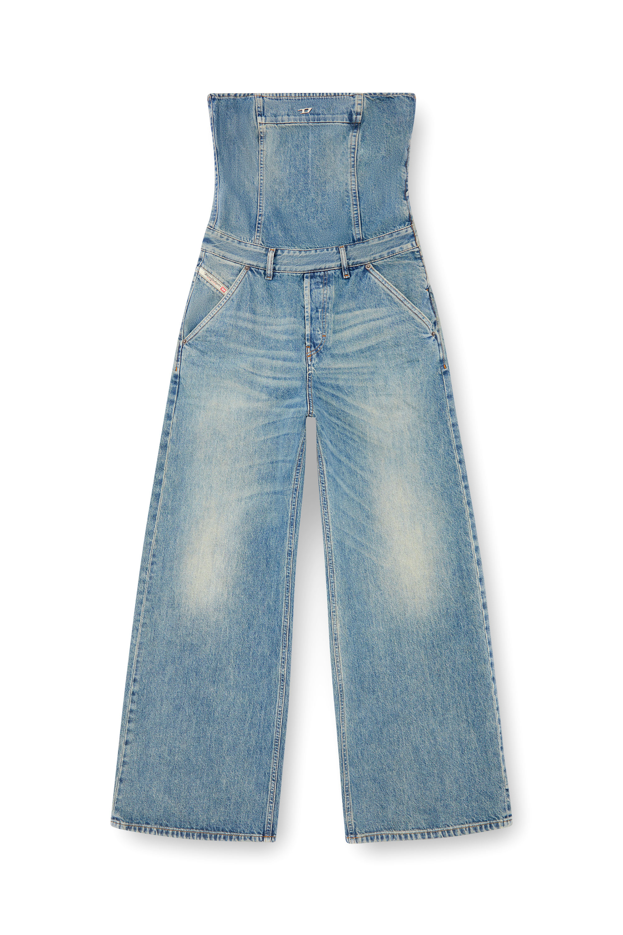 Diesel - DE-BRIDE, Female's Denim strapless jumpsuit in ライトブルー - 5