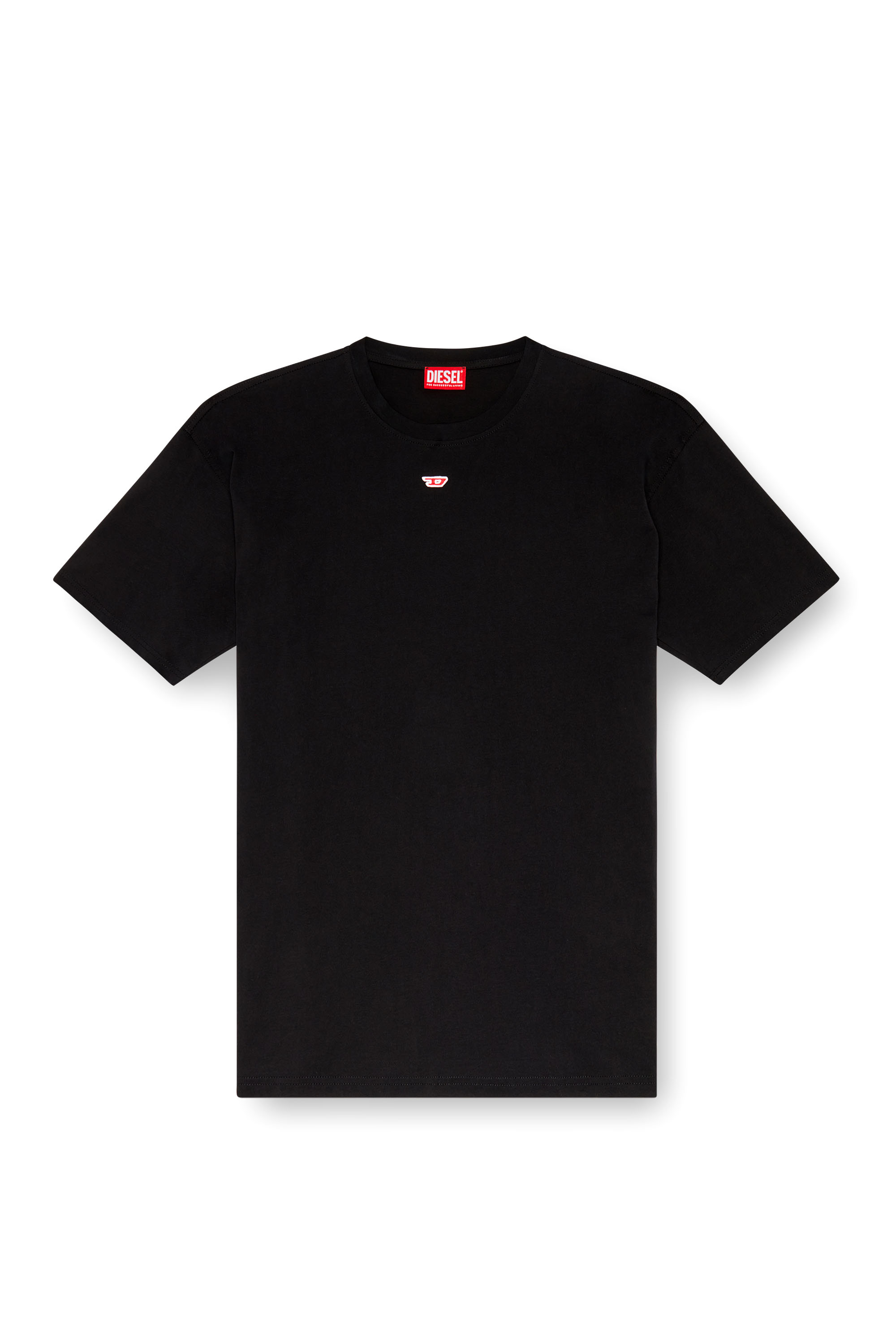 Diesel - T-BOXT-D, Unisex's T-shirt with embroidered D patch in ブラック - 3