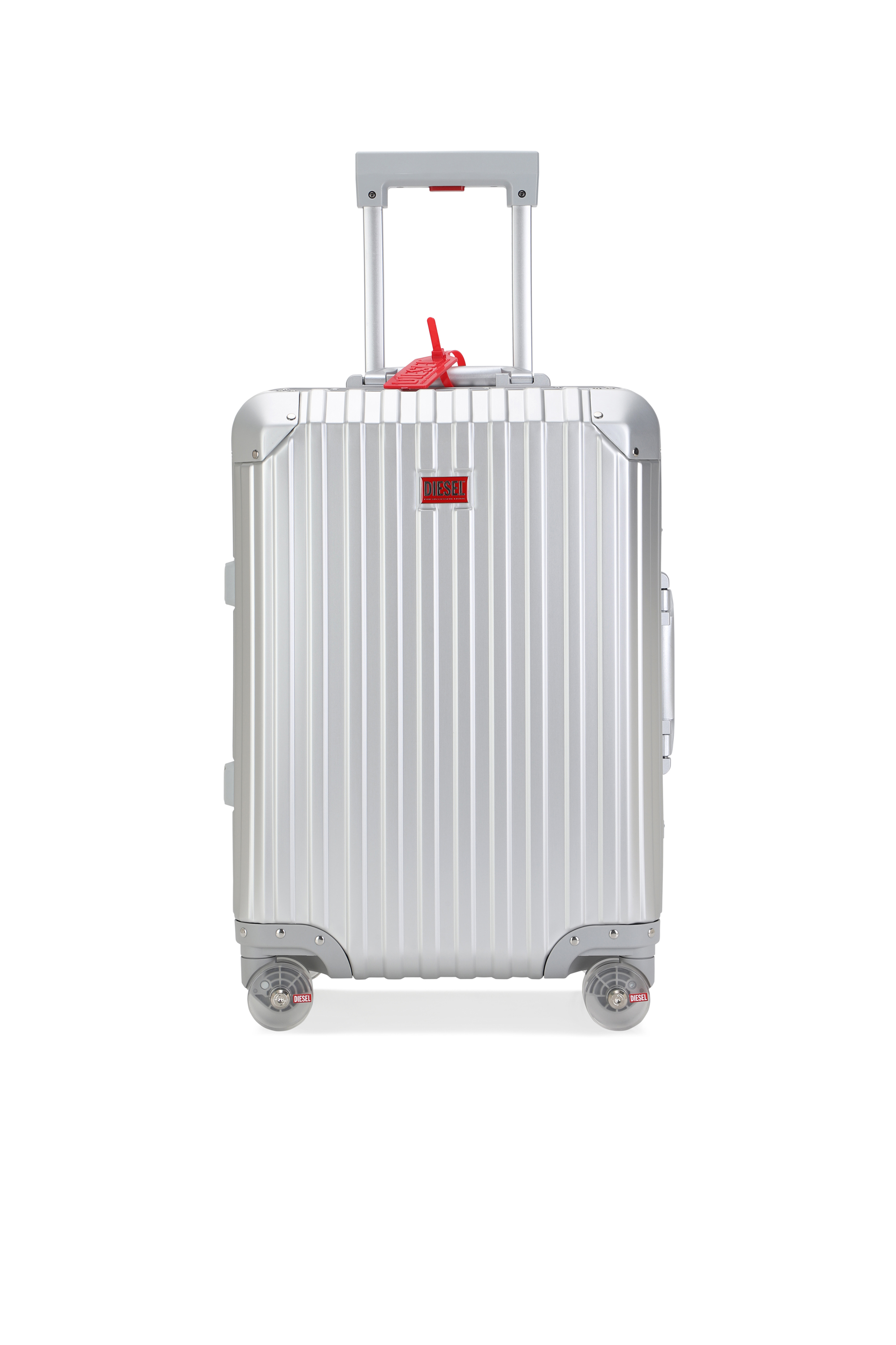 Diesel - DIESEL ALUMINUM TROLLEY- DSL002, Unisex's Aluminum Carry-On Luggage 20" in シルバー - 1