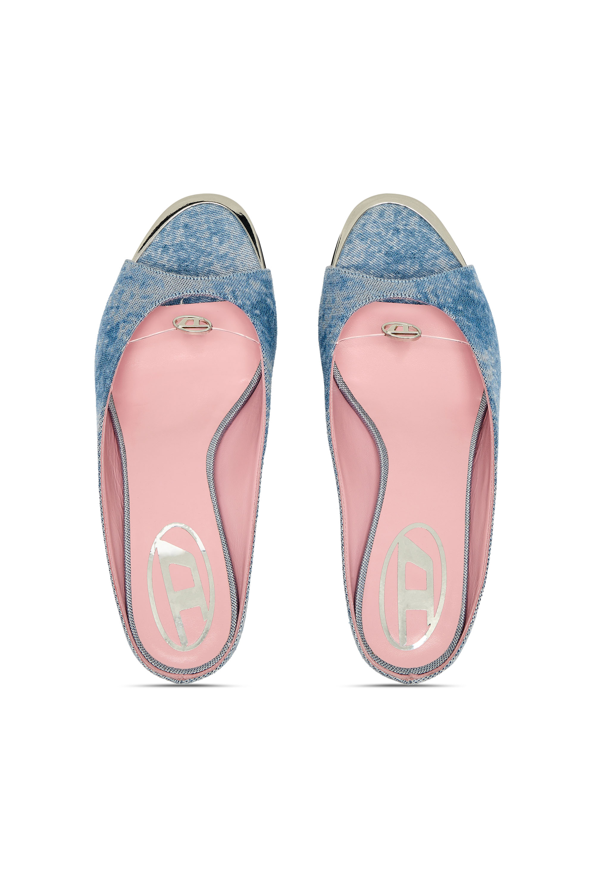 Diesel - D-DIAM'S-SA-40, Female's D-Diam's-Low denim mule with floating Oval D in ブルー - 4