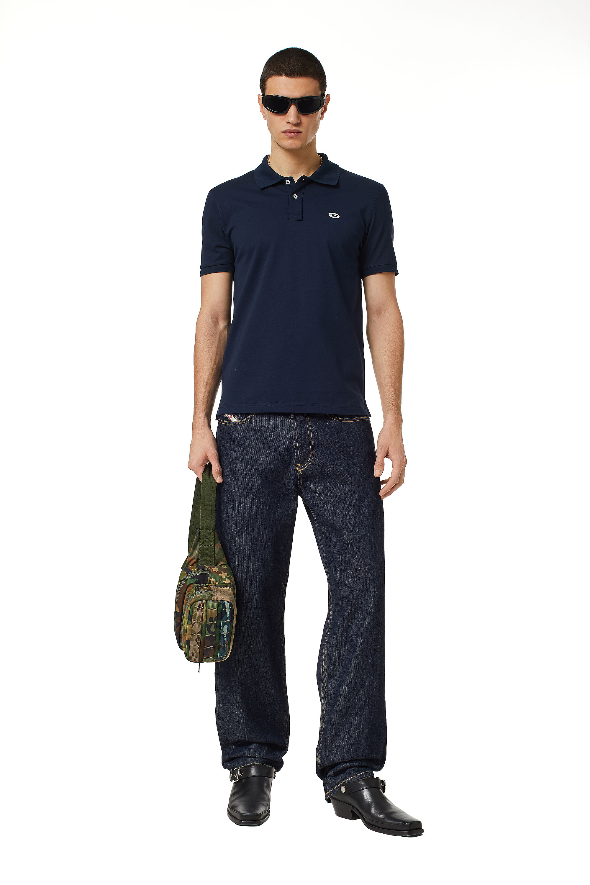 Diesel - T-SMITH-DOVAL-PJ, Male's ポロシャツ in ダークブルー - 1