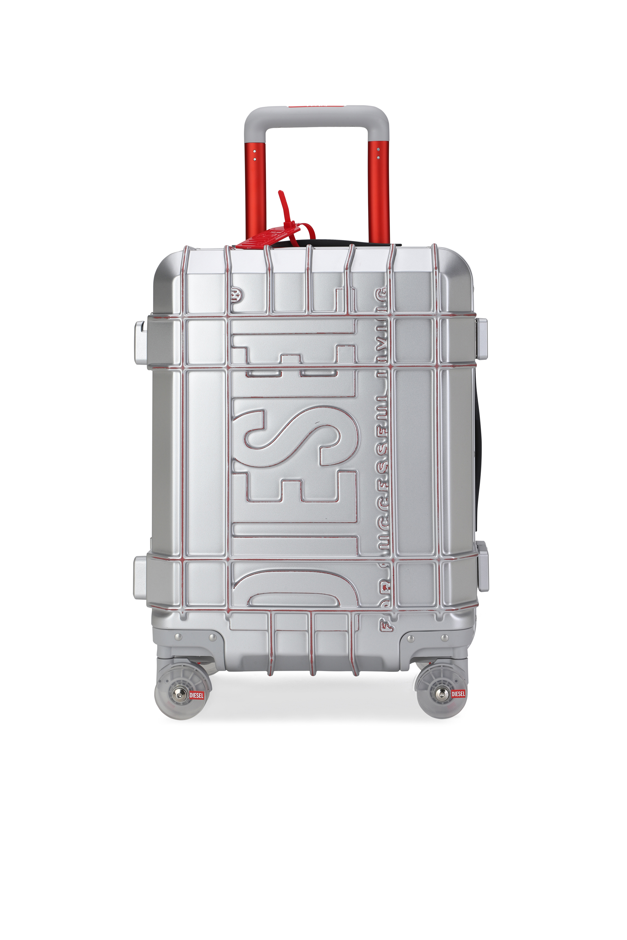 Diesel - DIESEL PC STRONG IMAGE TROLLEY- DSL003, Unisex's Rugged carry‑on suitcase 20" in シルバー - 1
