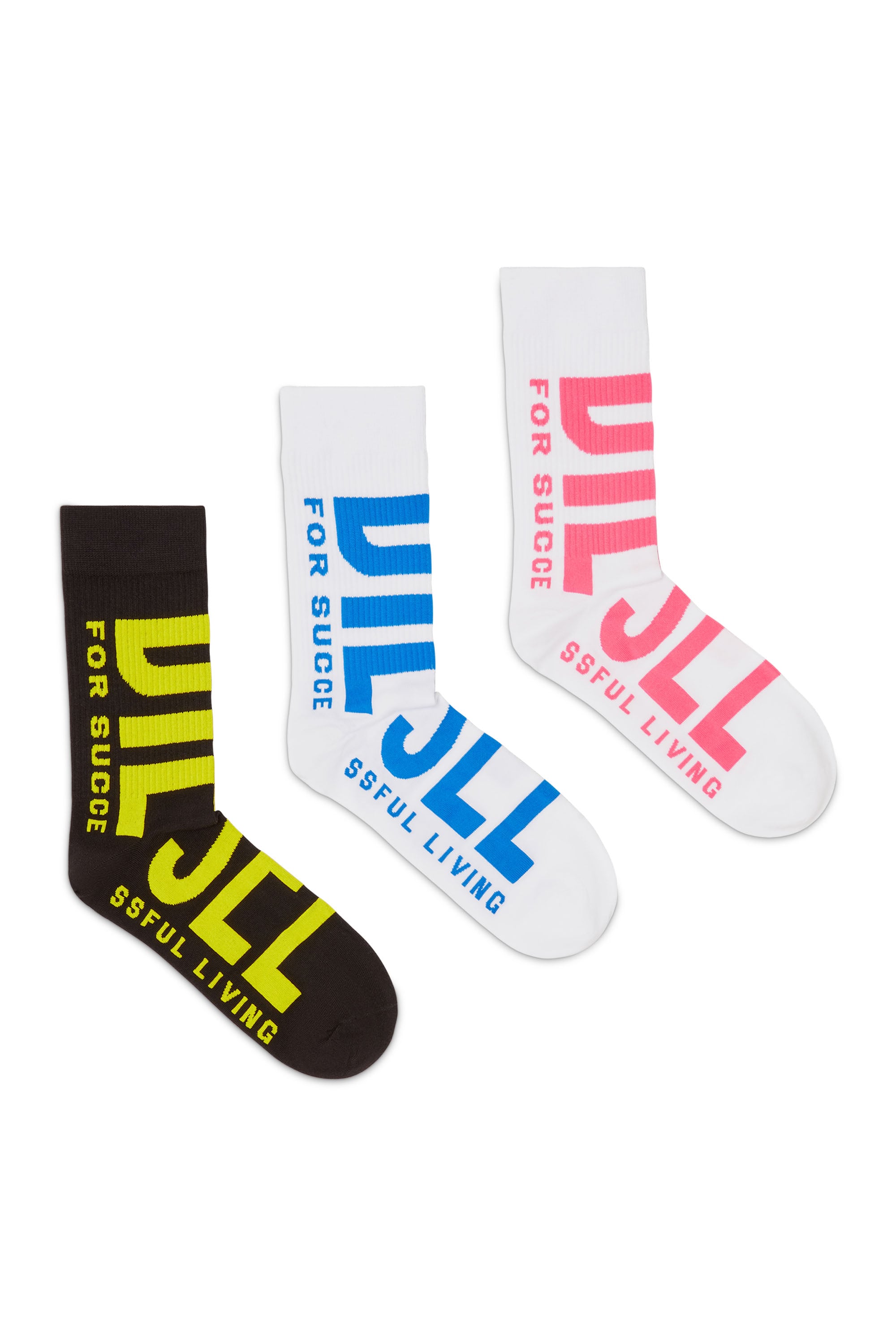 Diesel - SKM-RAY-THREEPACK, Male's ソックス 3枚パック in マルチカラー - 1