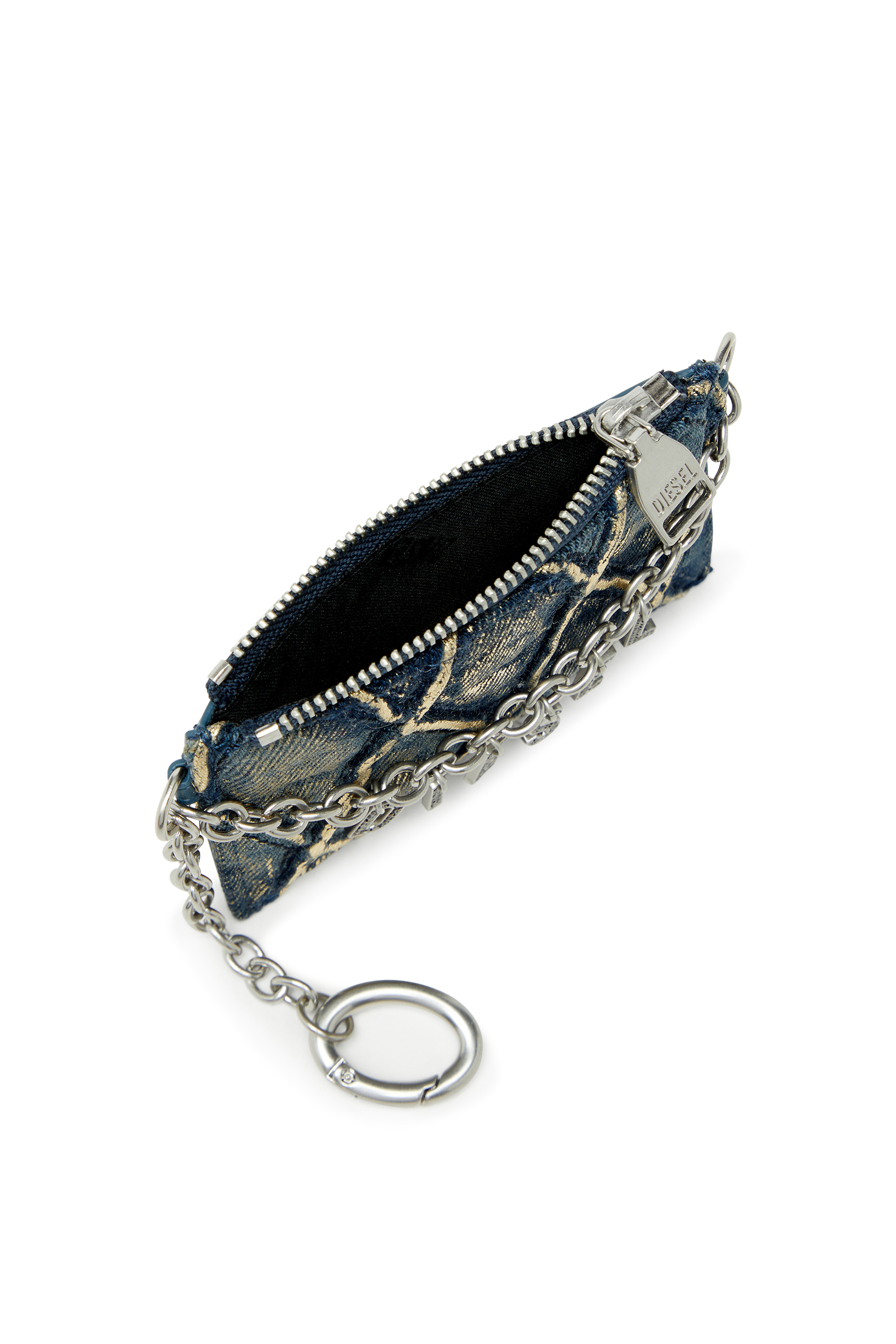 Diesel - CARD HOLDER WITH CHAIN, Female's カードホルダー in ブルー - 4