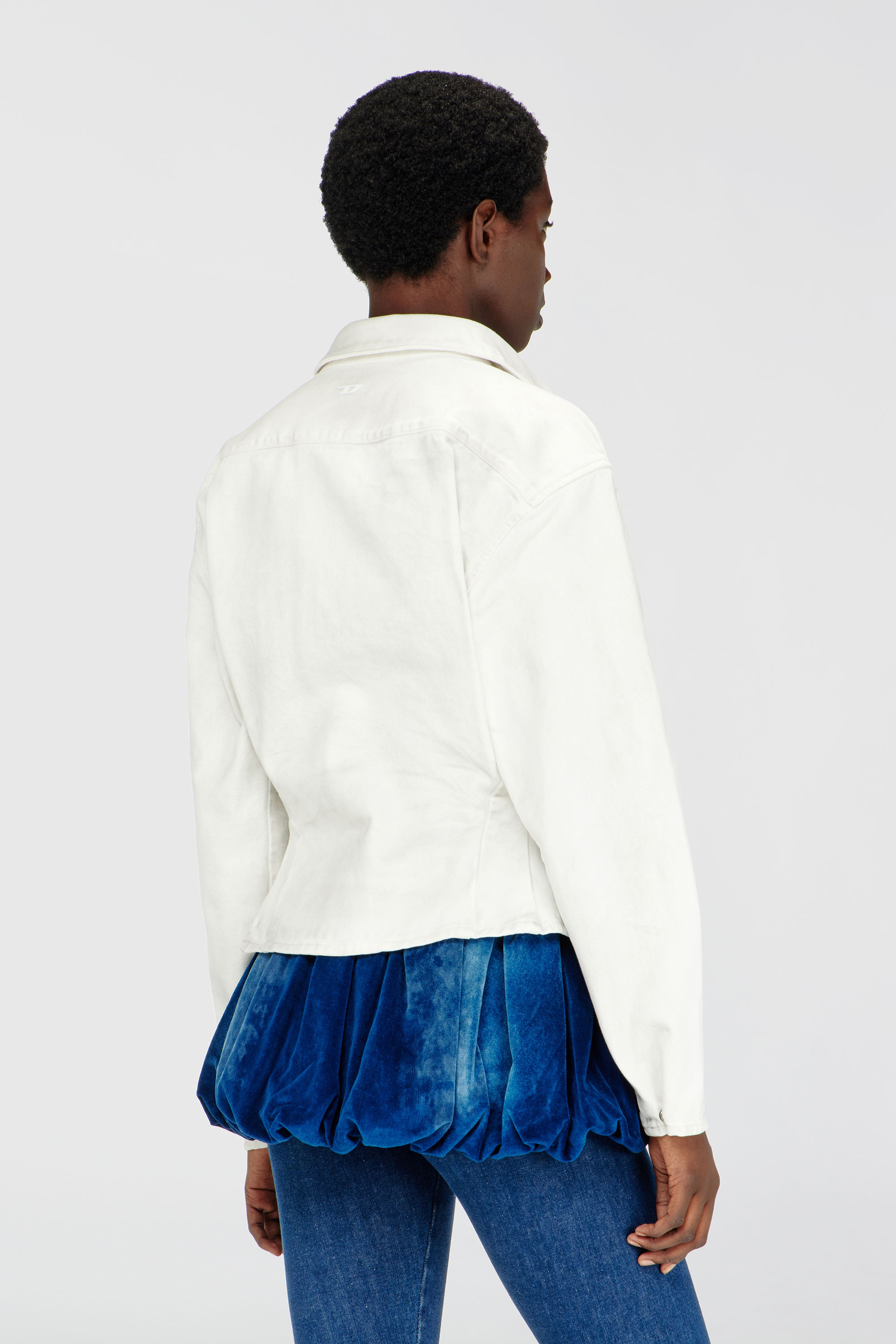 Diesel - DE-PLAZY-FSJ1, Female's Fitted shirt in denim in ホワイト - 4