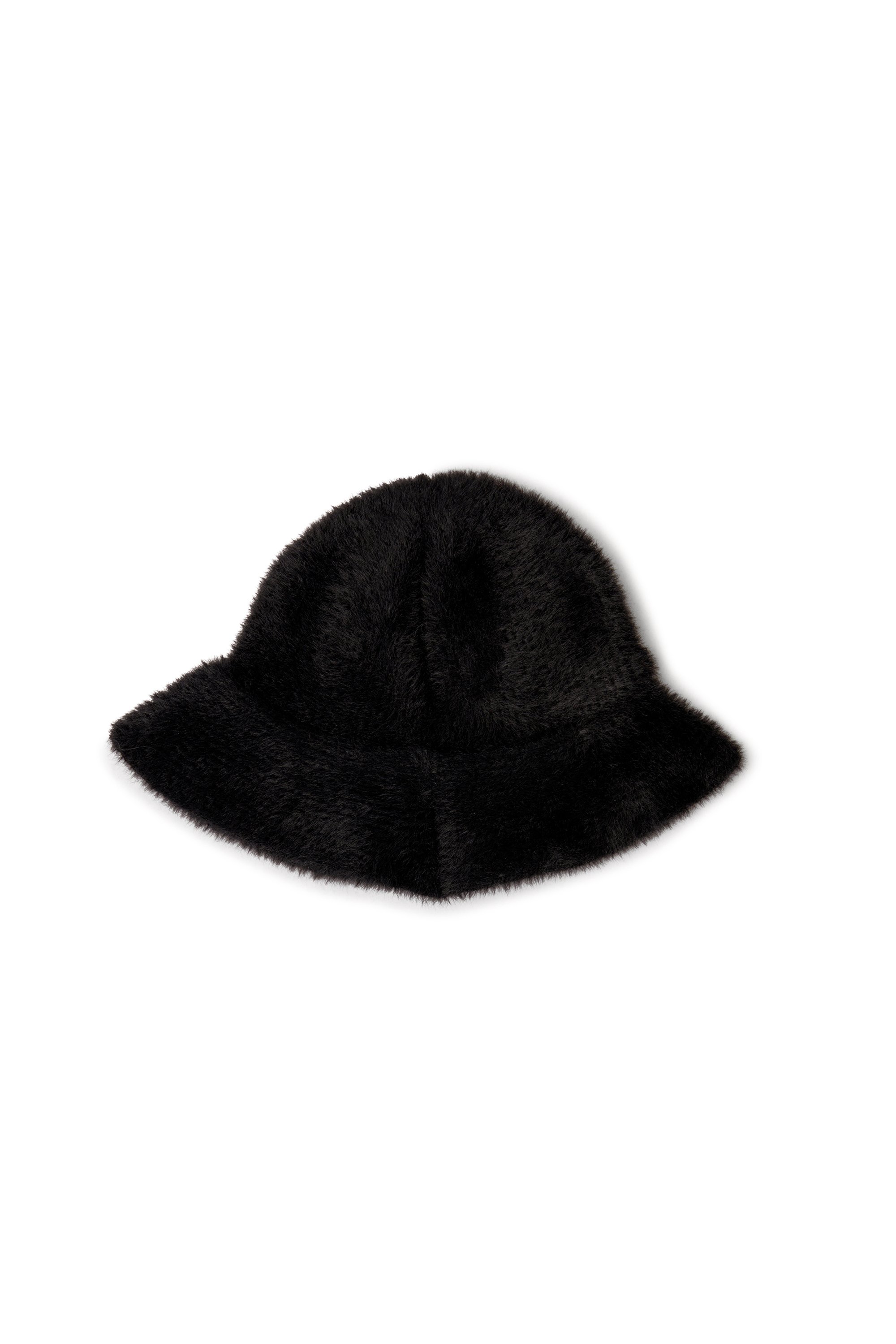 Diesel - K-SOLANGE, Unisex's Dieser Unisex-Bucket Hat ist aus weichem Nylongarn gefertigt, in einer plattierten Rippenstruktur gestrickt für einen flauschigen, texturierten Effekt. Das Design verfügt über eine lockere Krempe und ein aufgesticktes Oval-D-Logo in farblich passendem Garn. in ブラック - 2