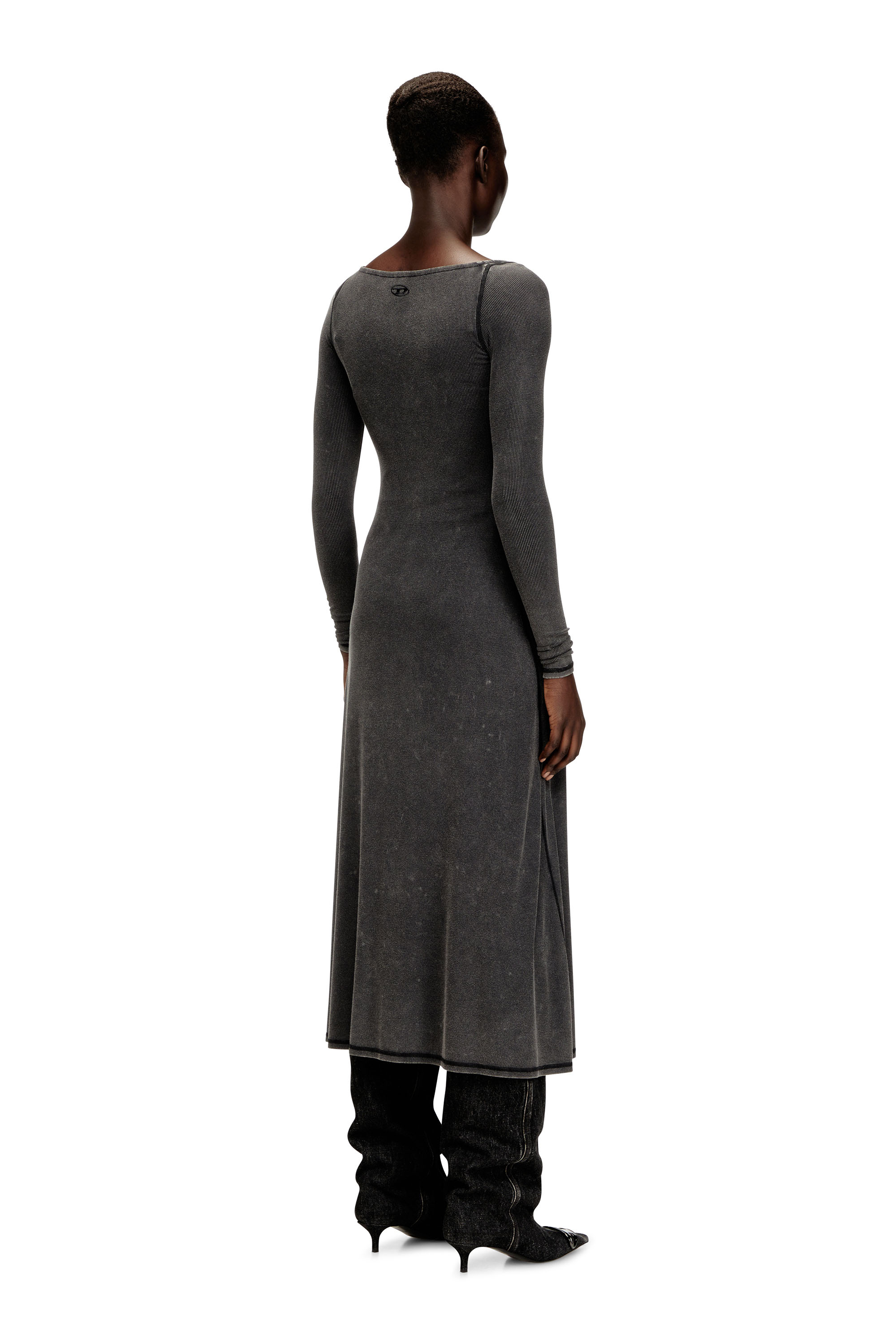 Diesel - D-LEY, Female's 長袖ドレス in グレー - 4