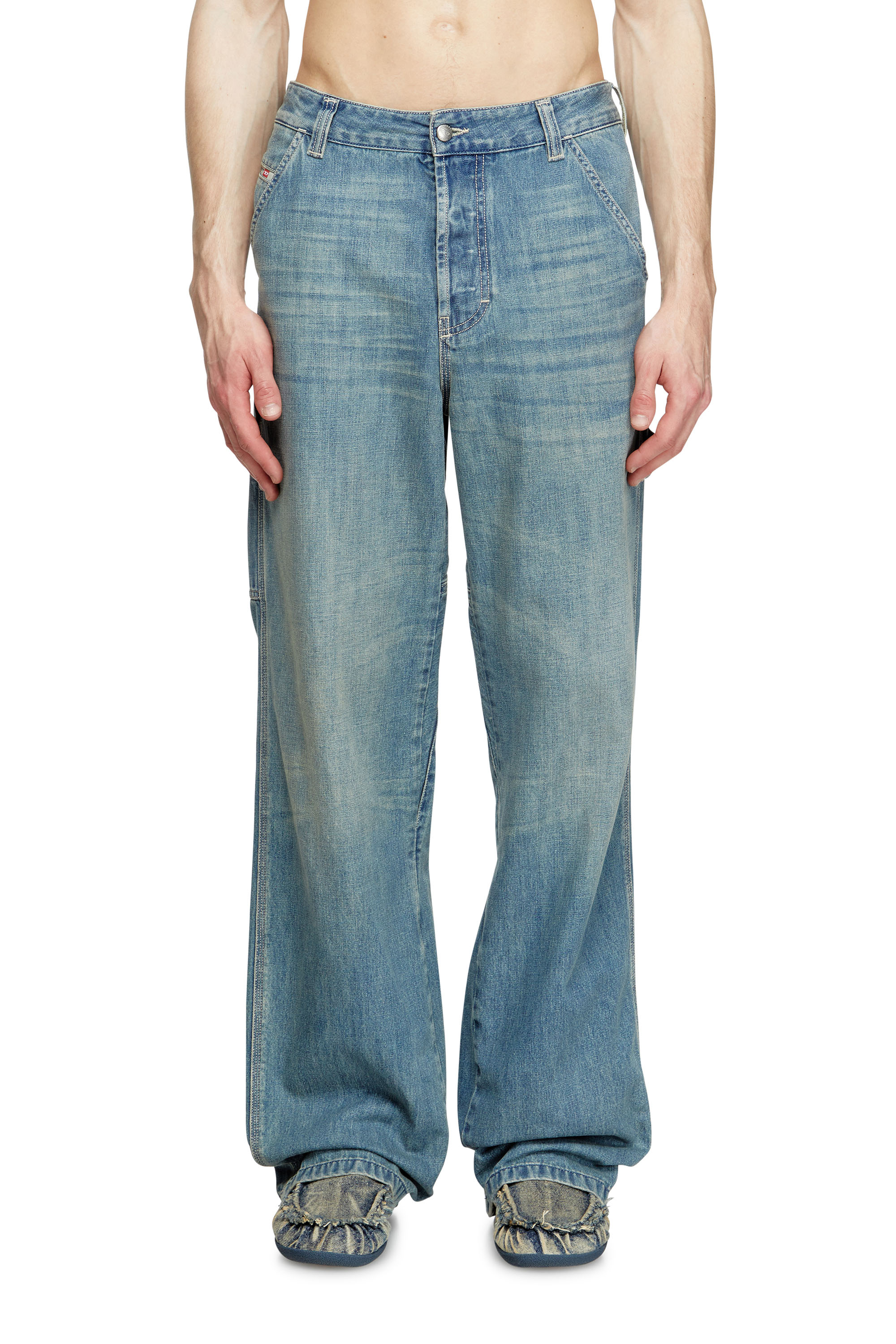 Diesel - Male's Relaxed Jeans D-Livery 068SK, ライトブルー - 1
