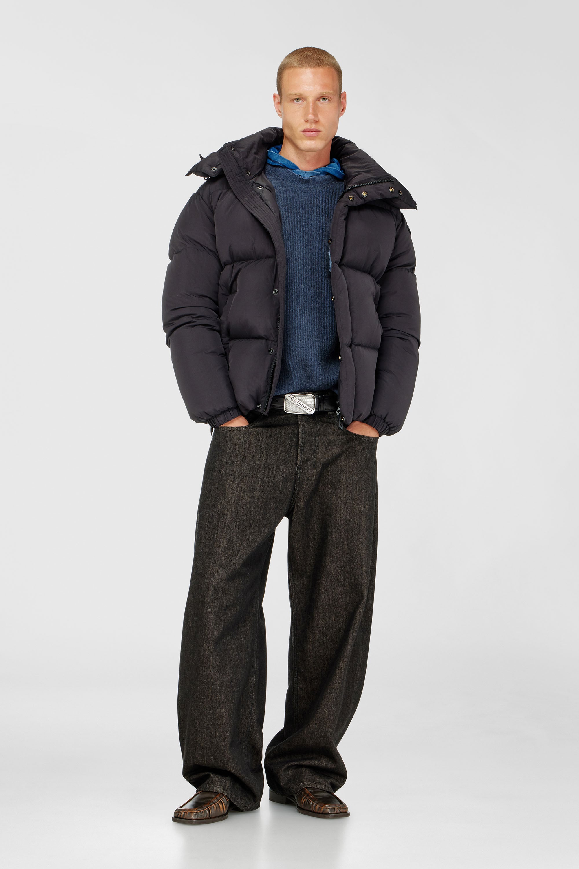 Diesel - W-ROLFYS-WRD, Male's ダウンジャケット in ダークグレー - 2
