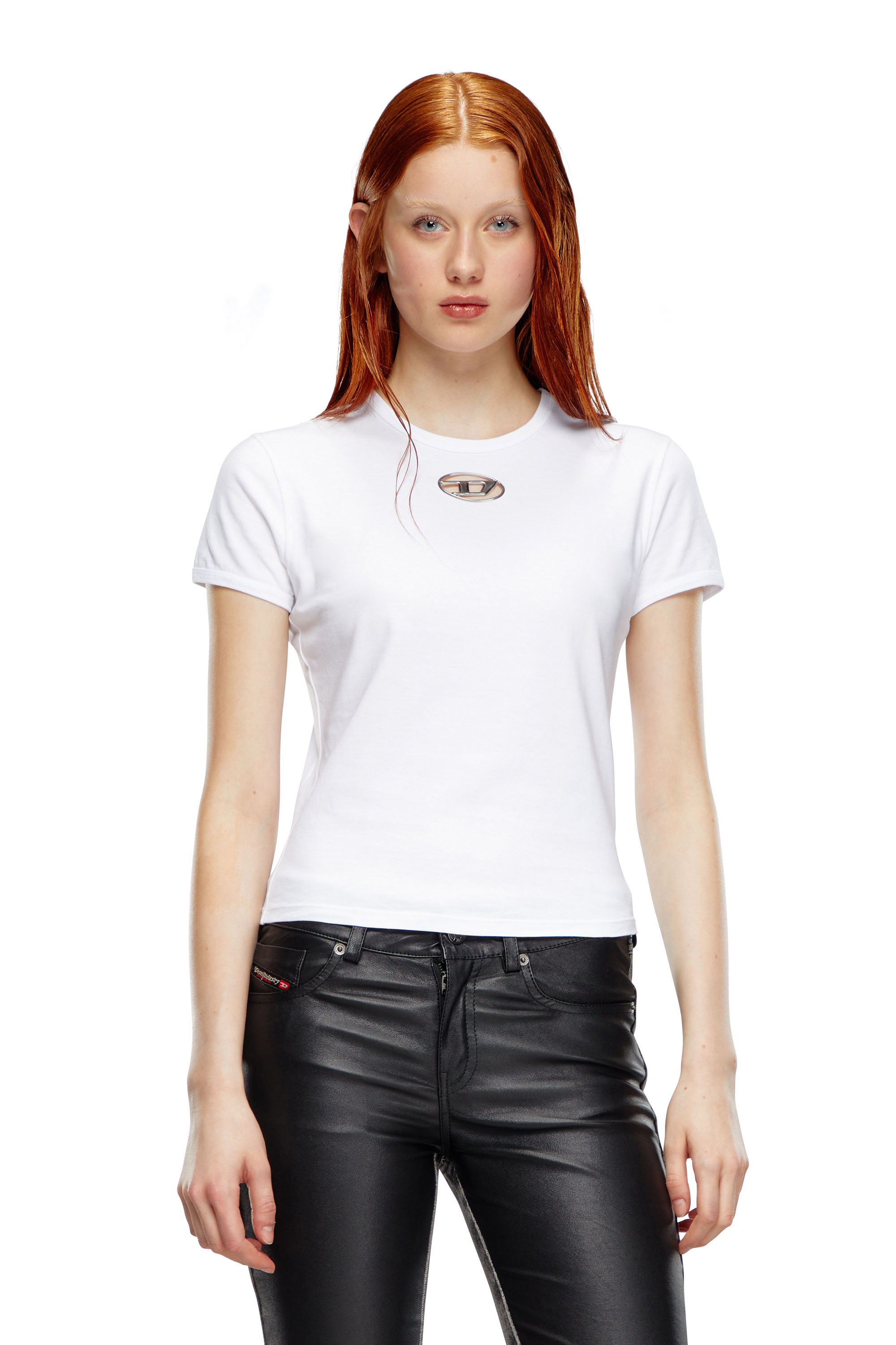 T-ANGIE｜ウィメンズ｜ロゴTシャツ ｜ホワイト｜ディーゼル（DIESEL 