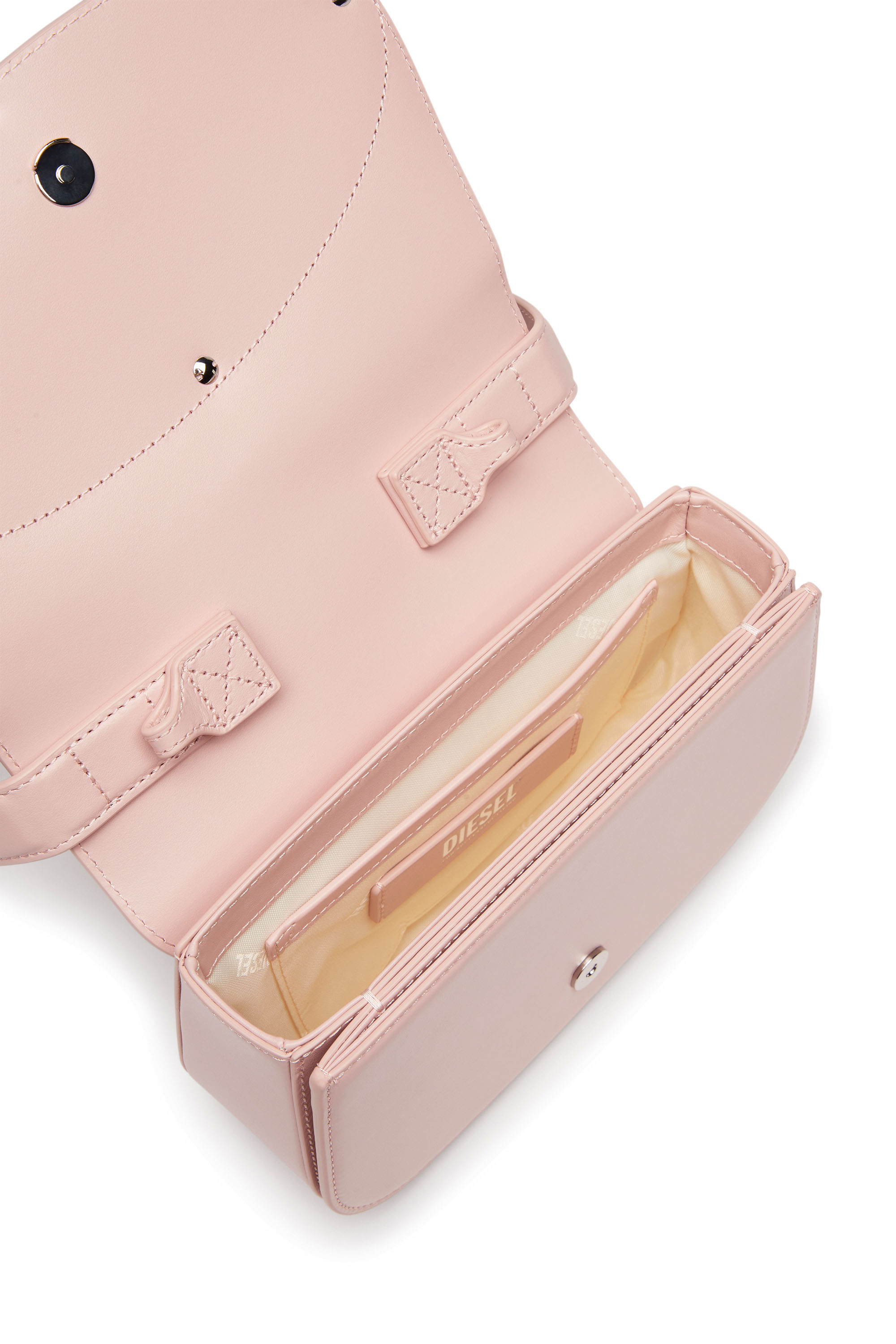 Diesel - 1DR, Female's 1DR-Iconic shoulder bag in pastel leather in ピンク / ホワイト - 4