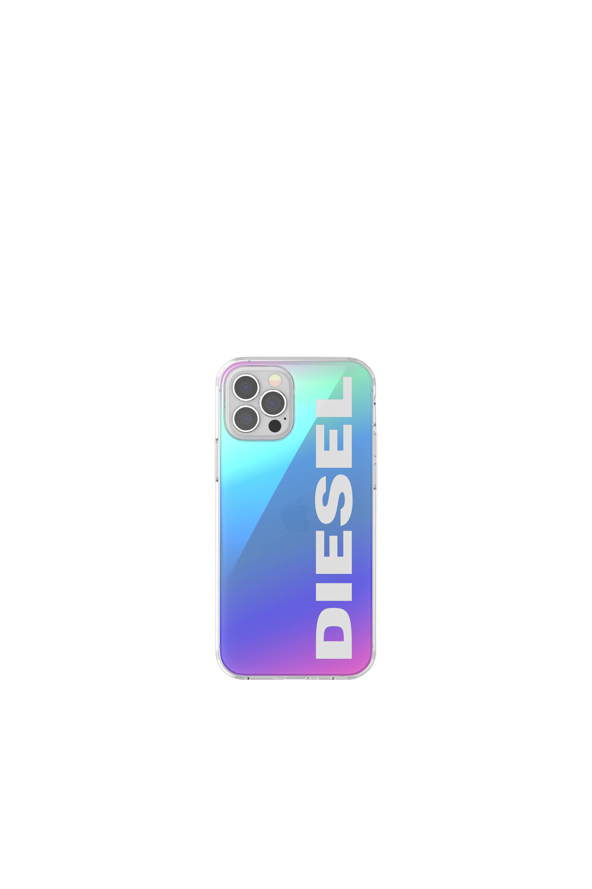 Diesel - 43527 STANDARD CASE, Unisex's Holographic TPU case with white logo for iPhone 12/12 Pro in ホワイト - 2